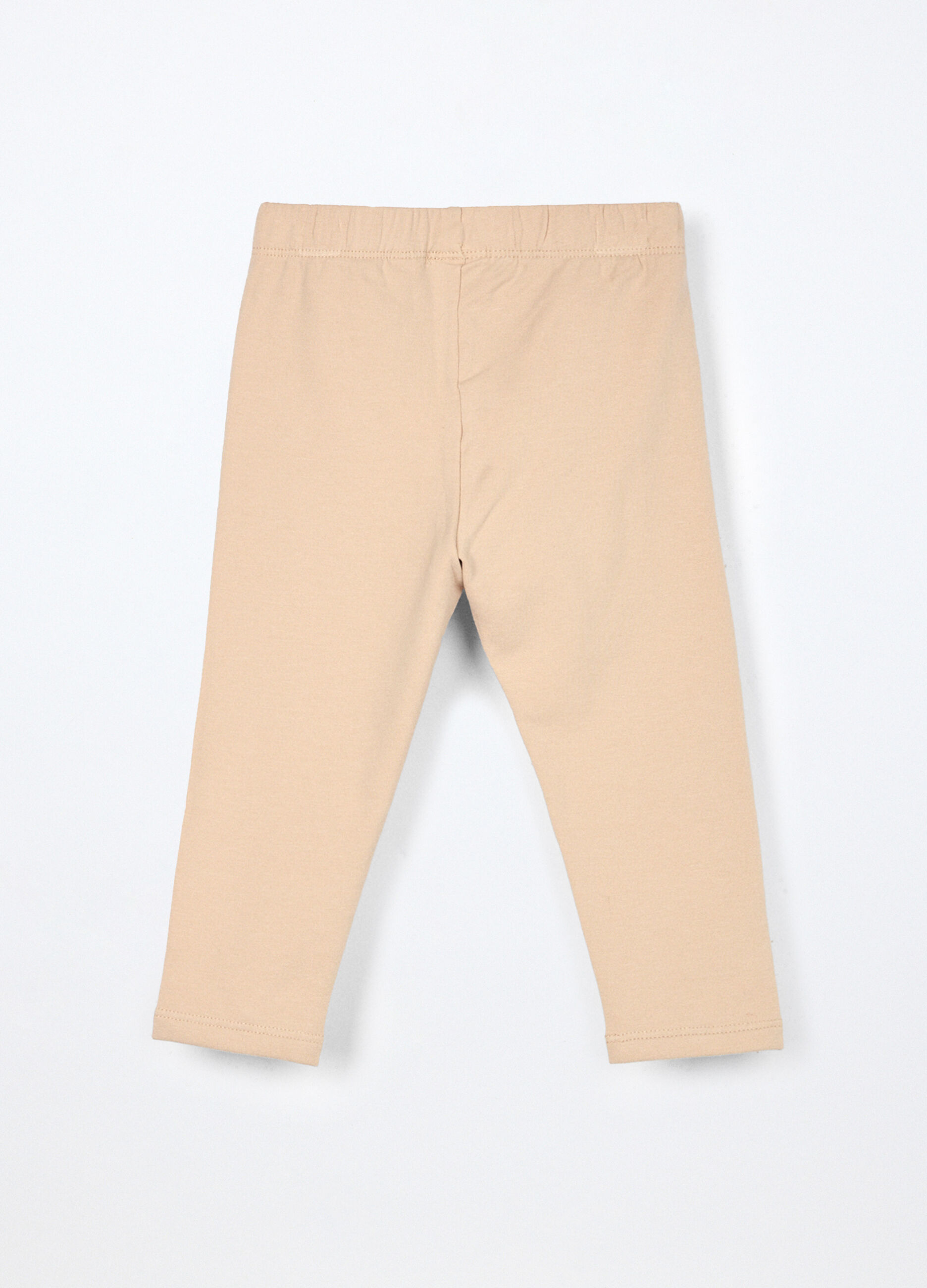 Leggings in cotone fleece stretch neonata_1