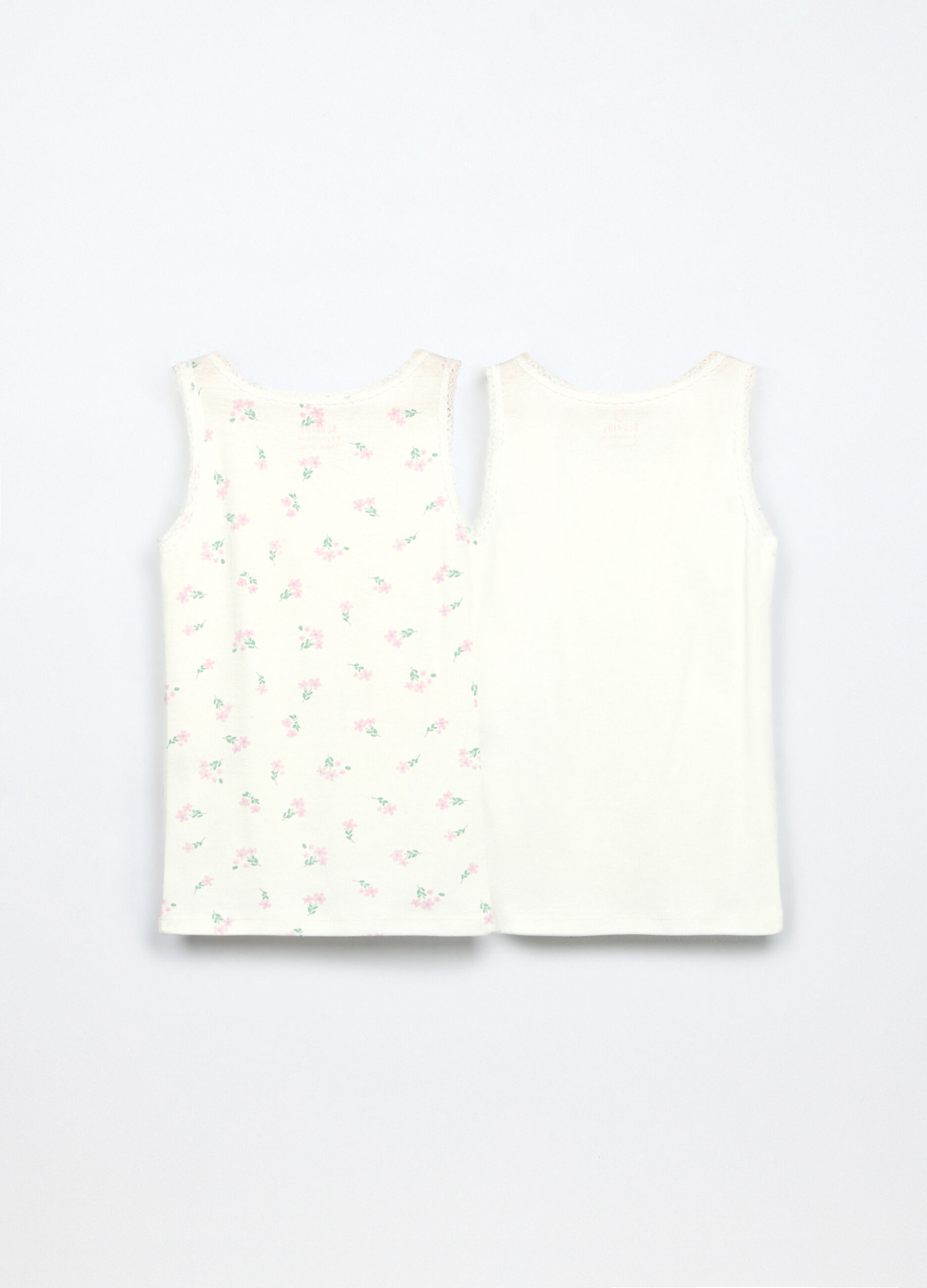 Pack 2 canotte in jersey di puro cotone bambina_1