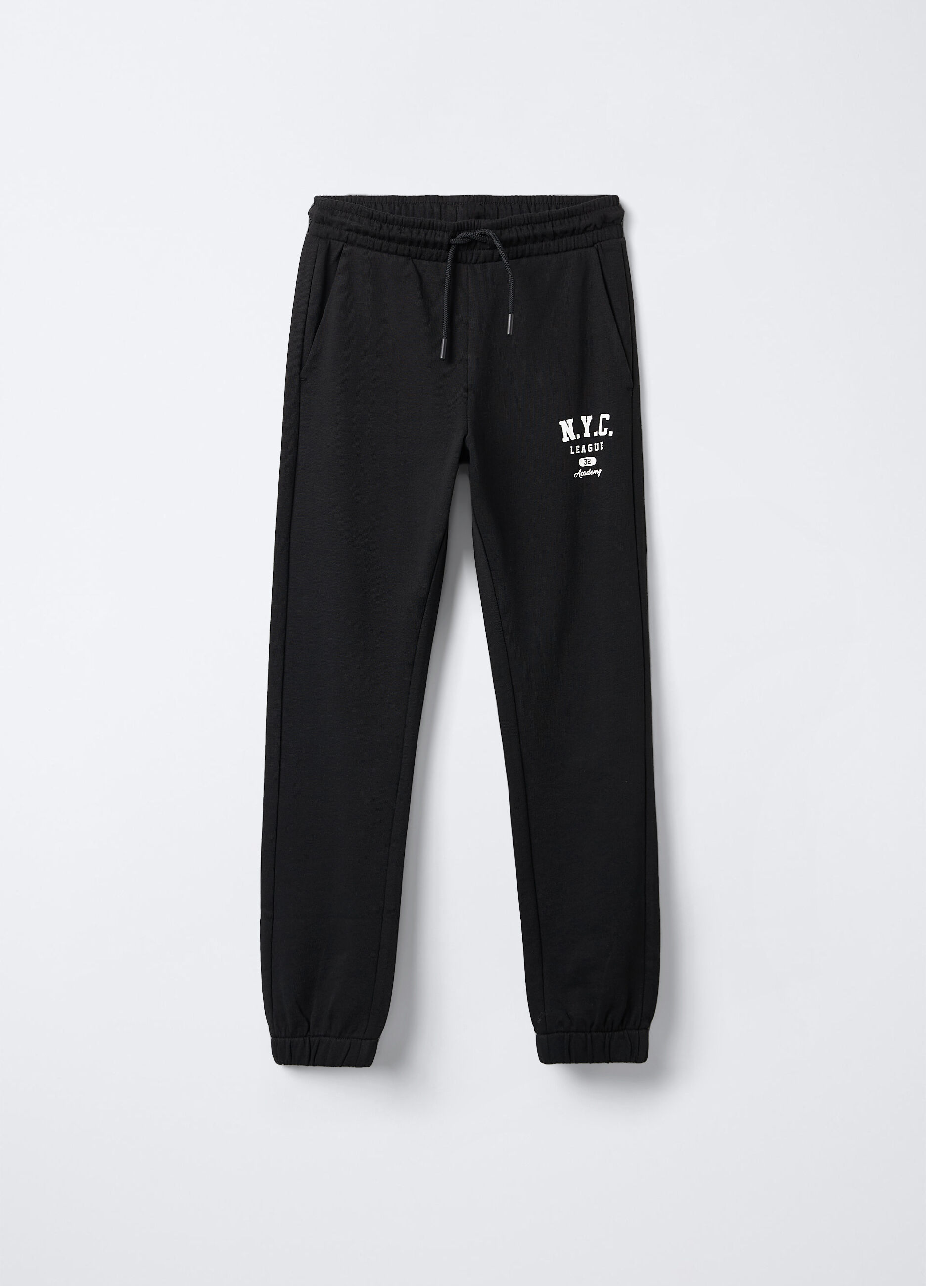 Jogger in puro cotone garzato Fit Regular ragazzo_0