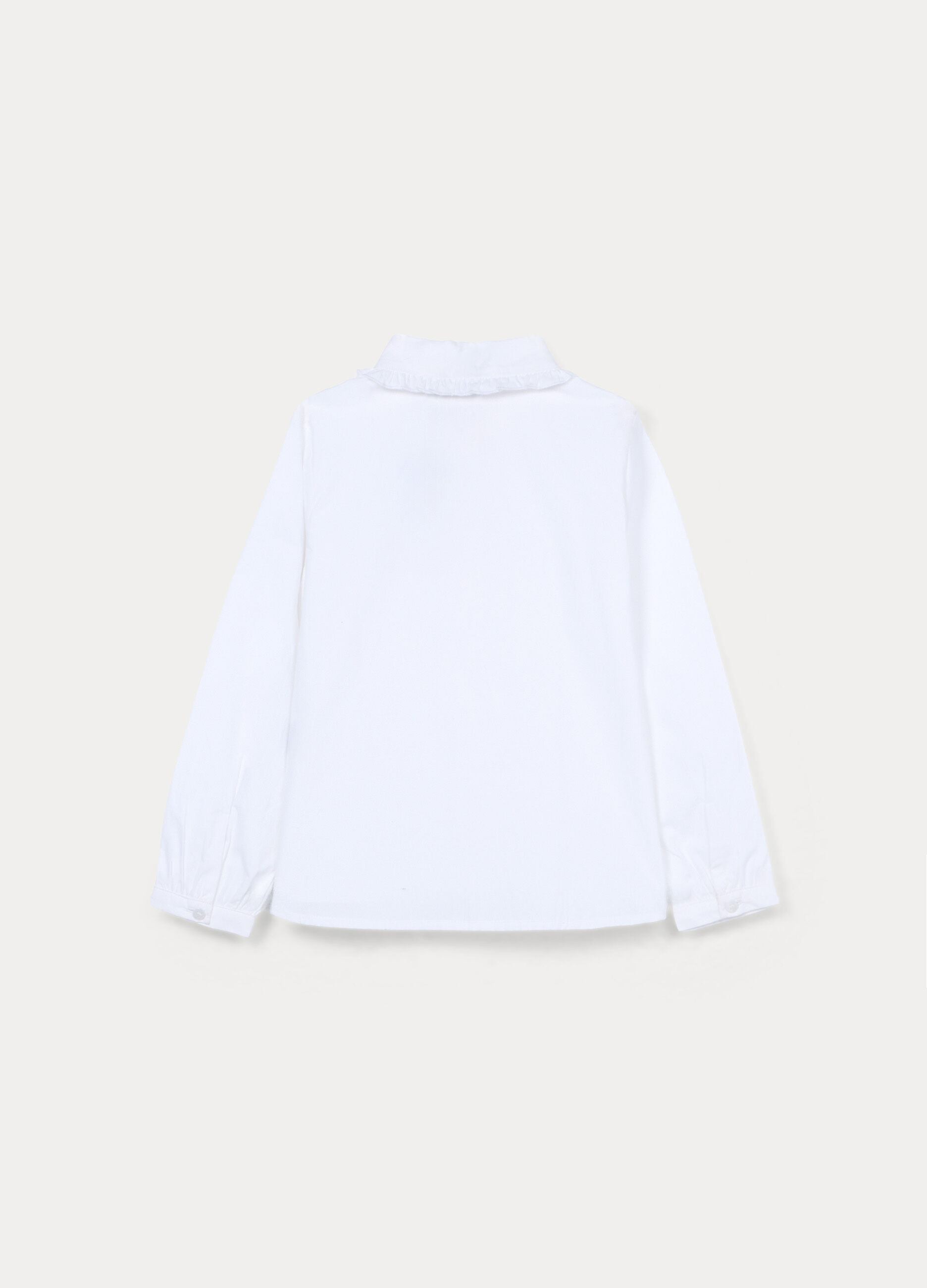 Camicia regular fit in popeline di puro cotone bambina_1