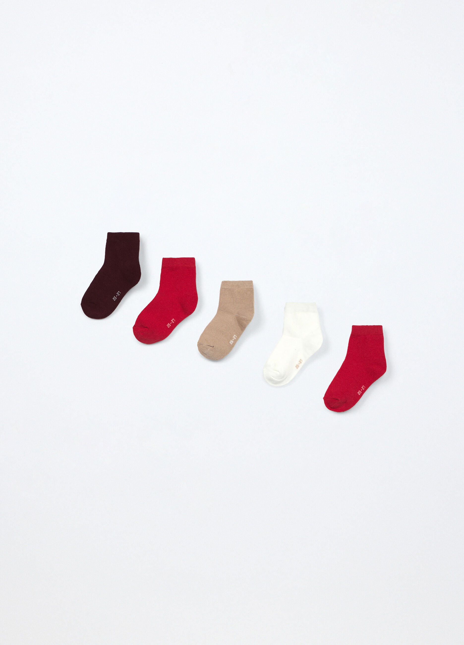 Pack 5 calze corte misto cotone bambina_1