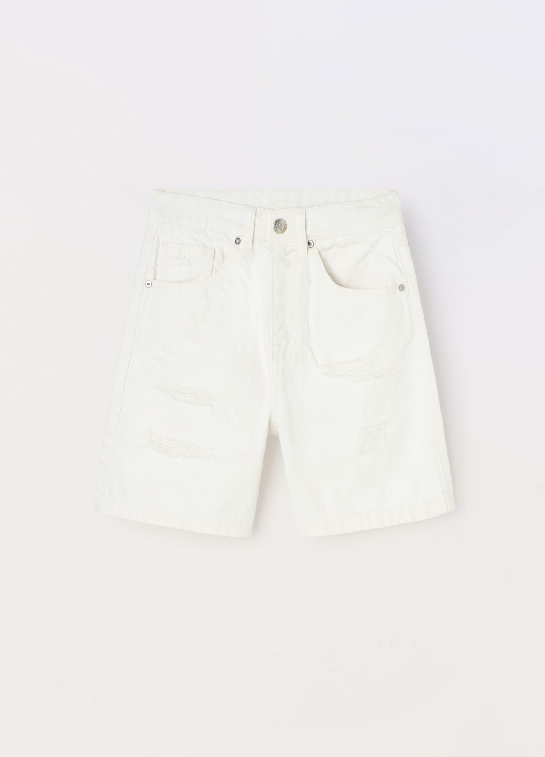 Shorts in denim di cotone ragazzo_1