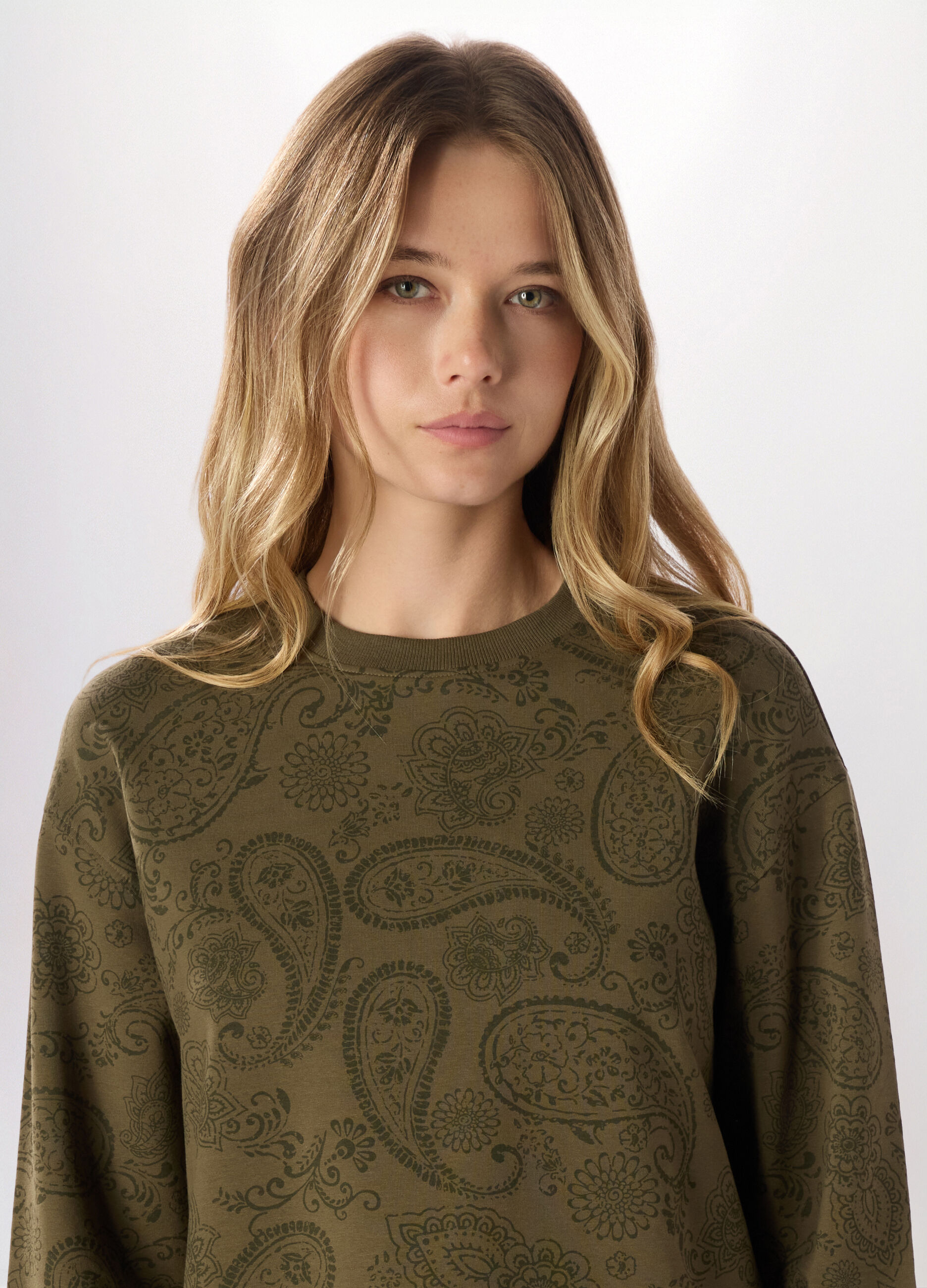 Felpa Holistic in french terry di cotone stretch donna_2