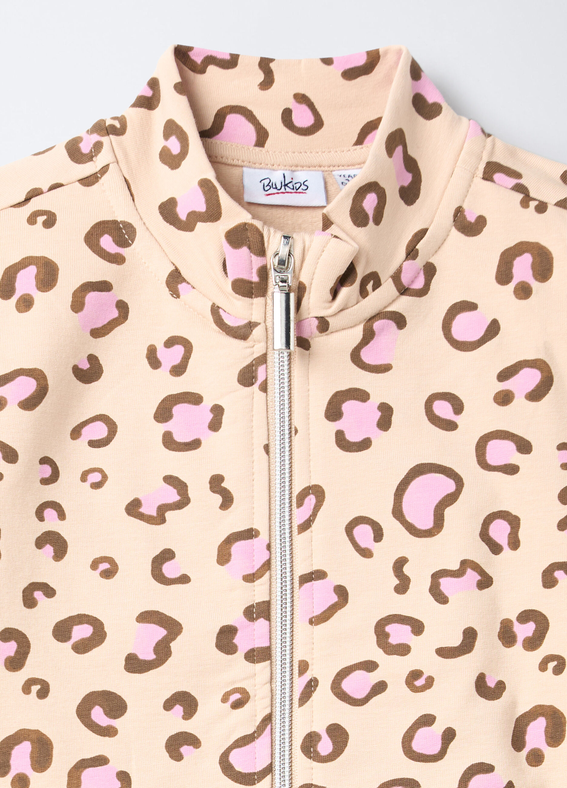 Felpa in cotone garzato stretch bambina_2