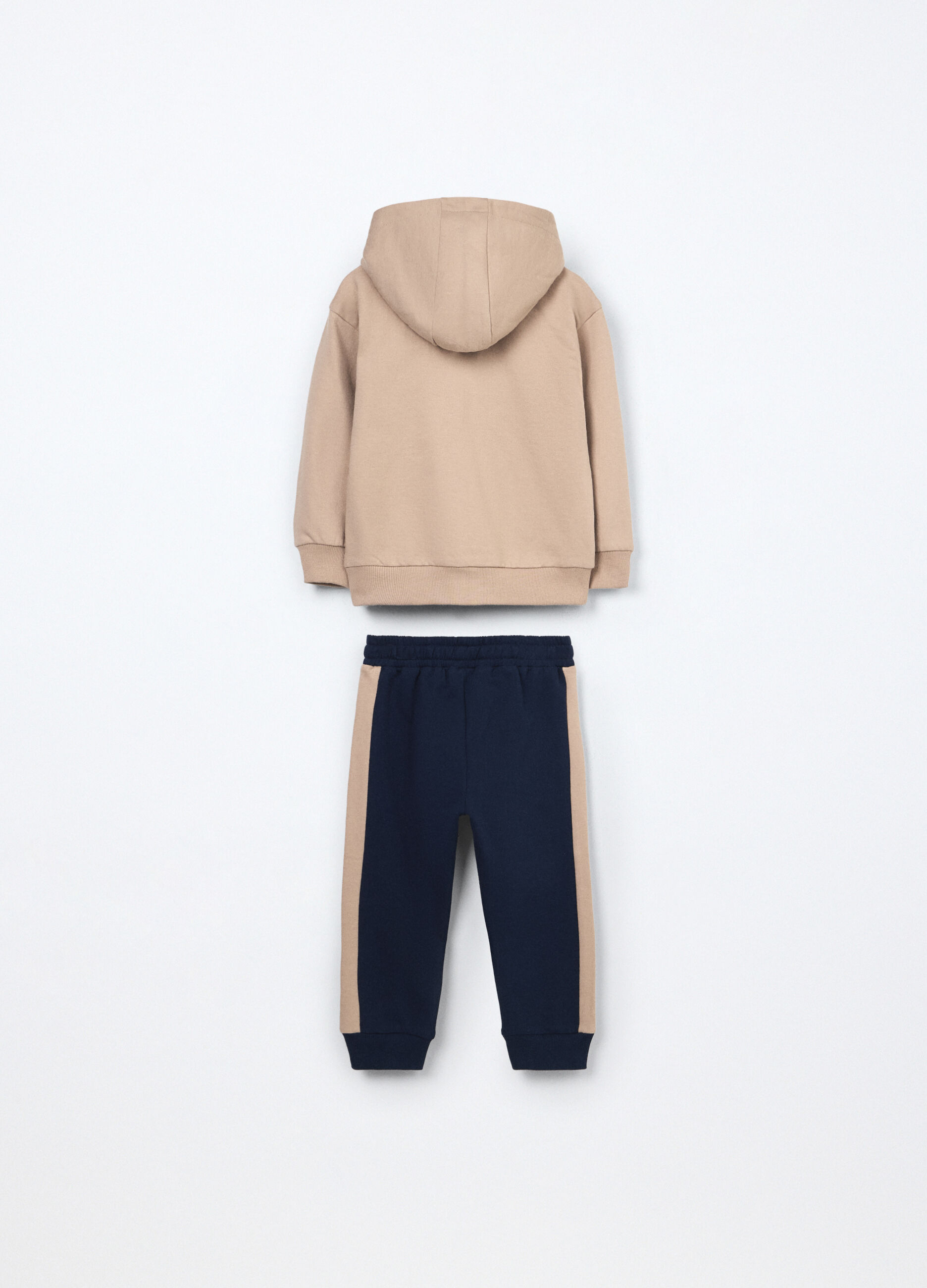 Jogging set in french terry di puro cotone neonato_1