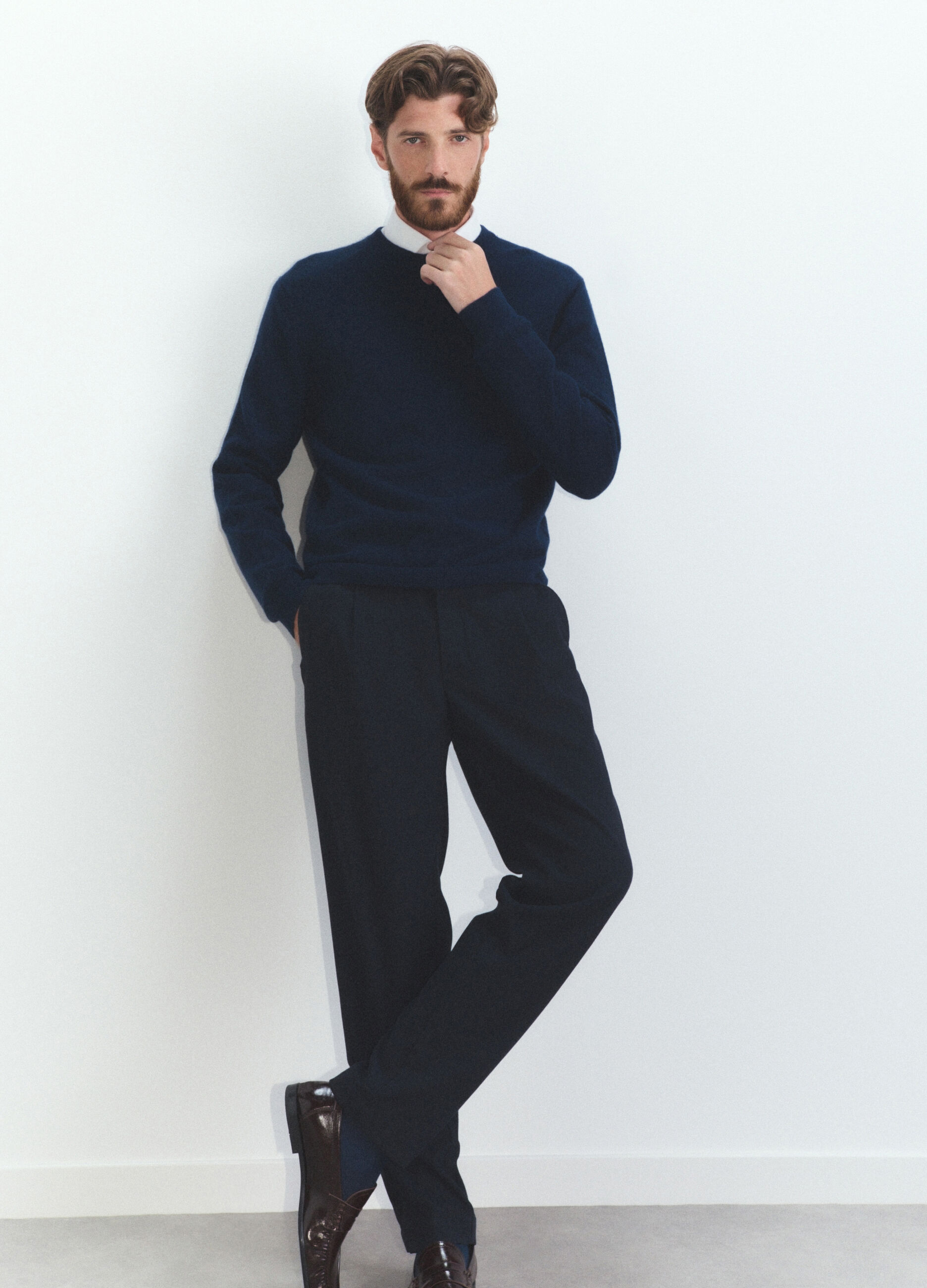 Maglione girocollo in cashmere uomo