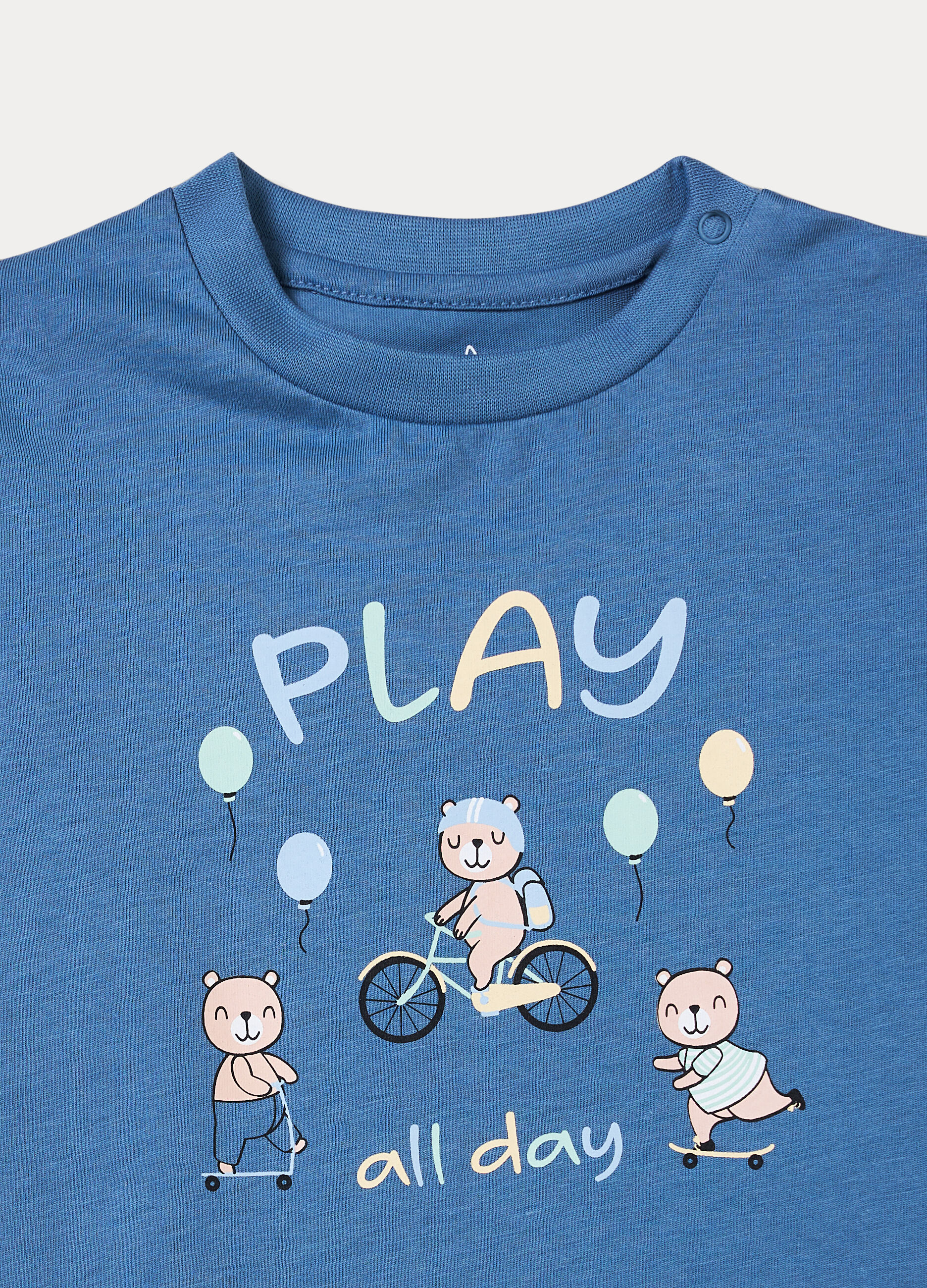 Pigiama corto in jersey di puro cotone_2