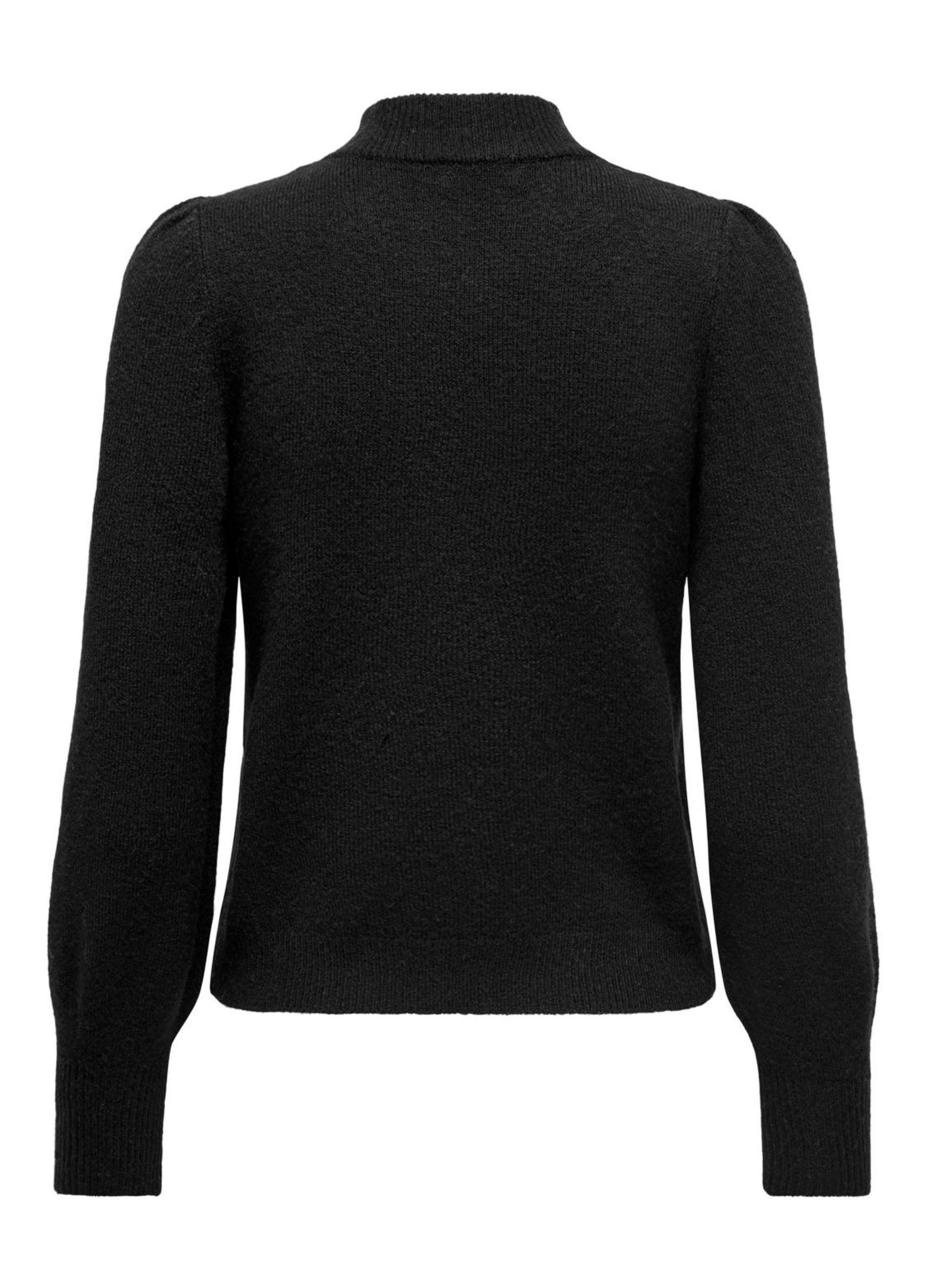 Pullover paricollo con maniche a palloncino_5