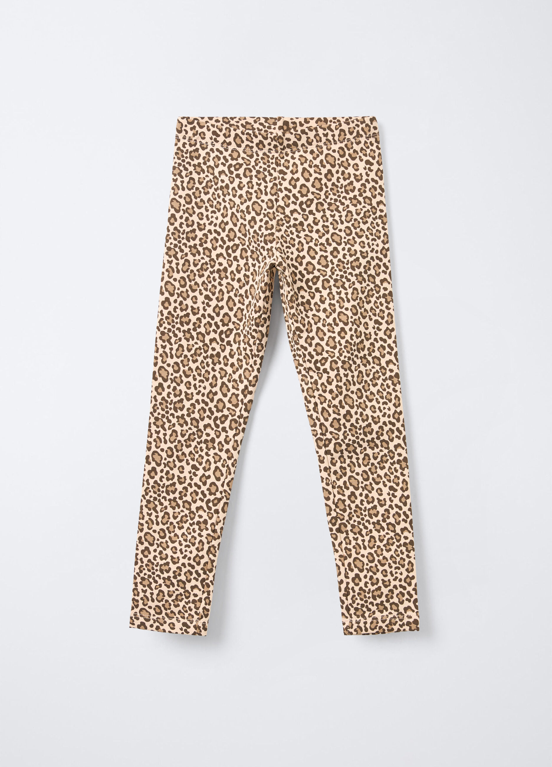Leggings in cotone garzato stretch Fit Slim bambina_0