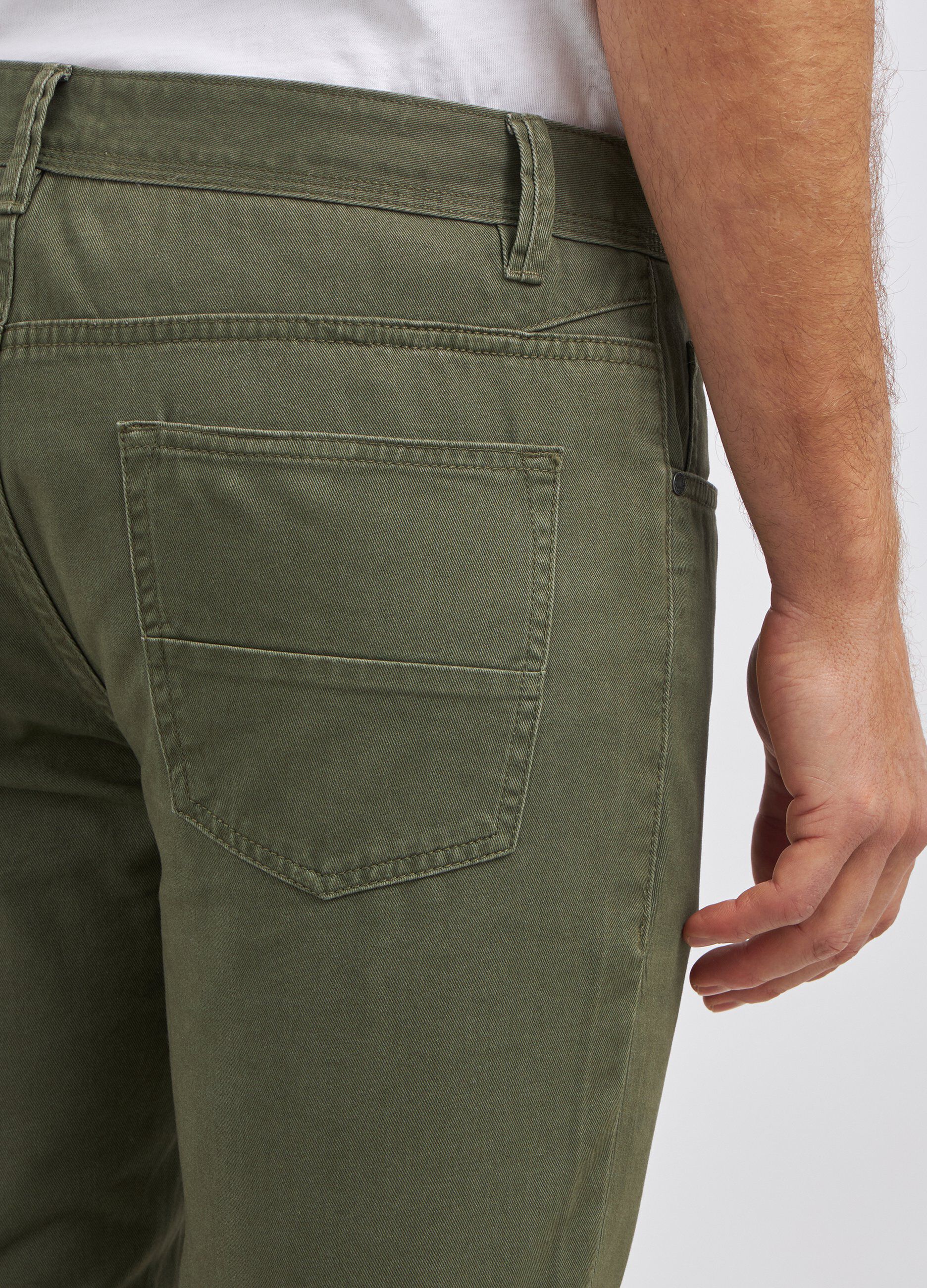 Pantaloni in puro cotone modello 5 tasche uomo_2