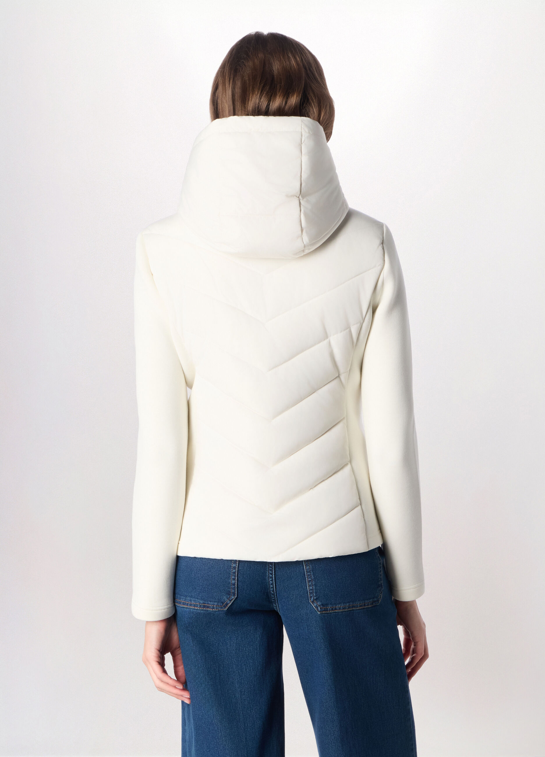 Giubbino imbottito con cappuccio donna_1