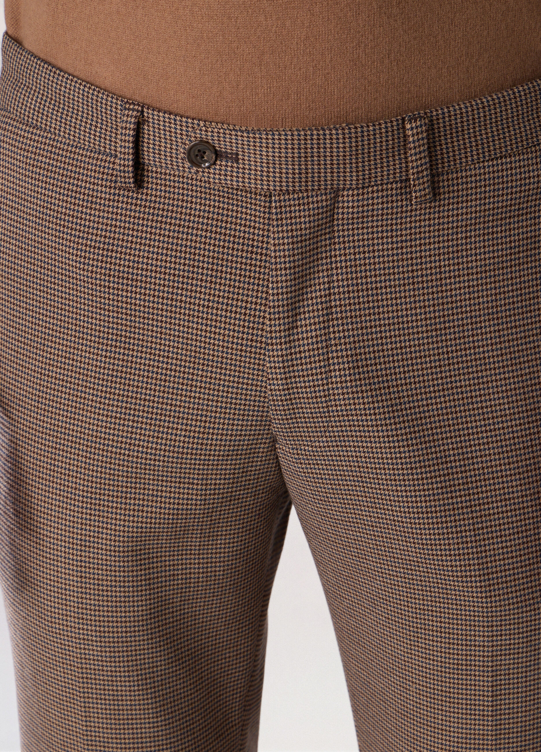 Pantalone slim con micromotivo uomo_2