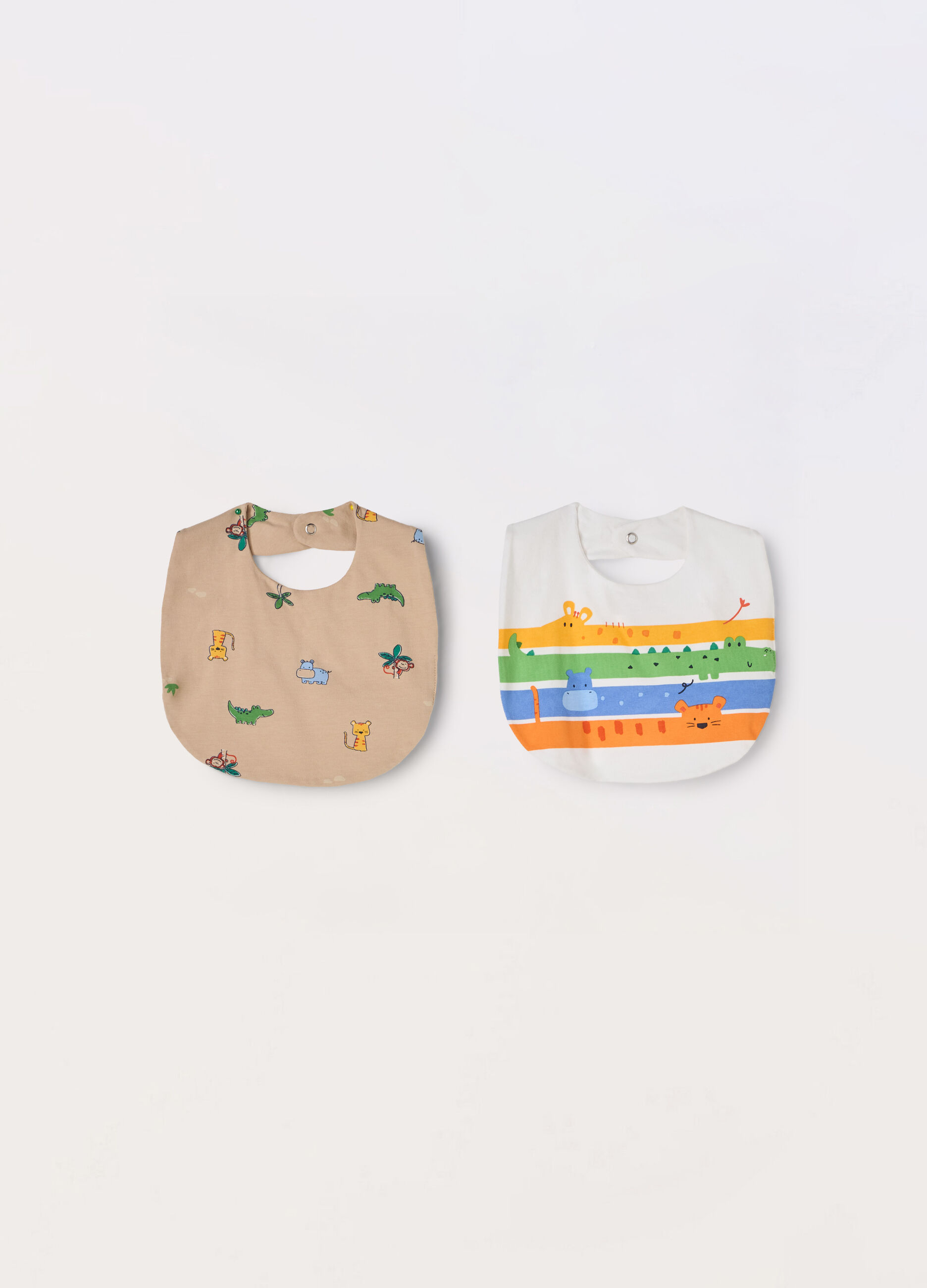 Pack 2 bavaglini in jersey di cotone neonato_0