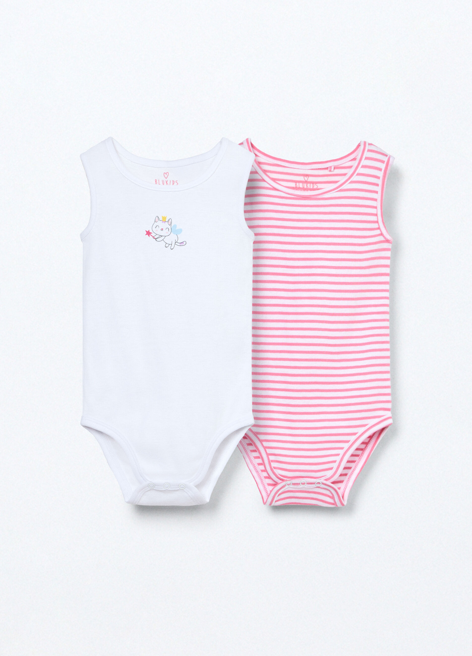 Pack 2 body in puro cotone neonata_0