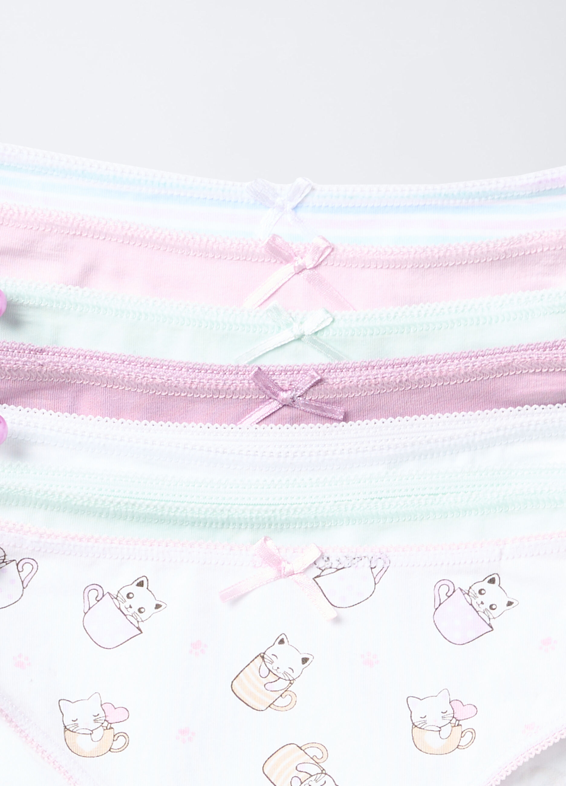 Pack 7 slip in jersey di cotone stretch bambina_3