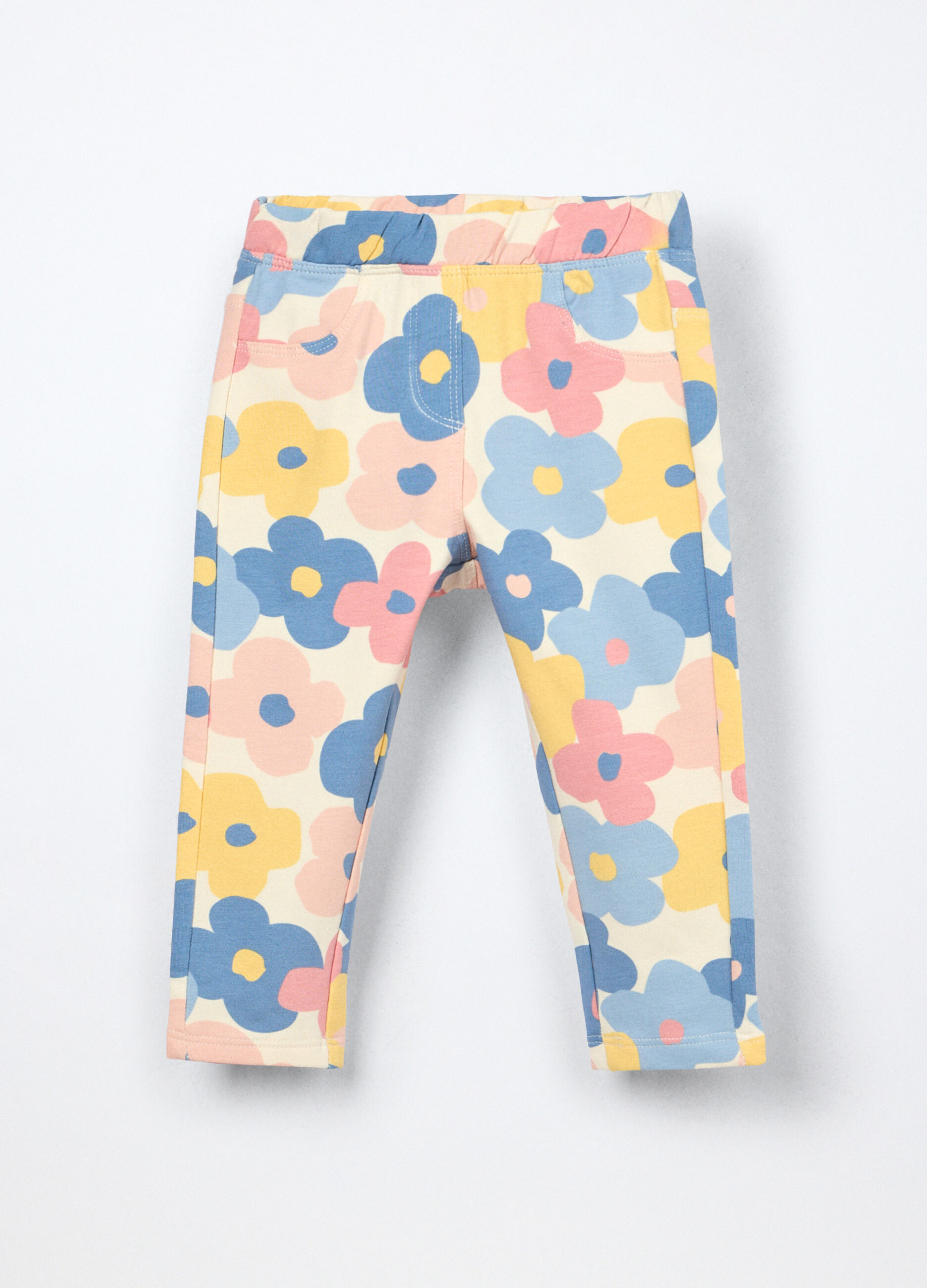 Treggings in cotone fleece stretch neonata_0