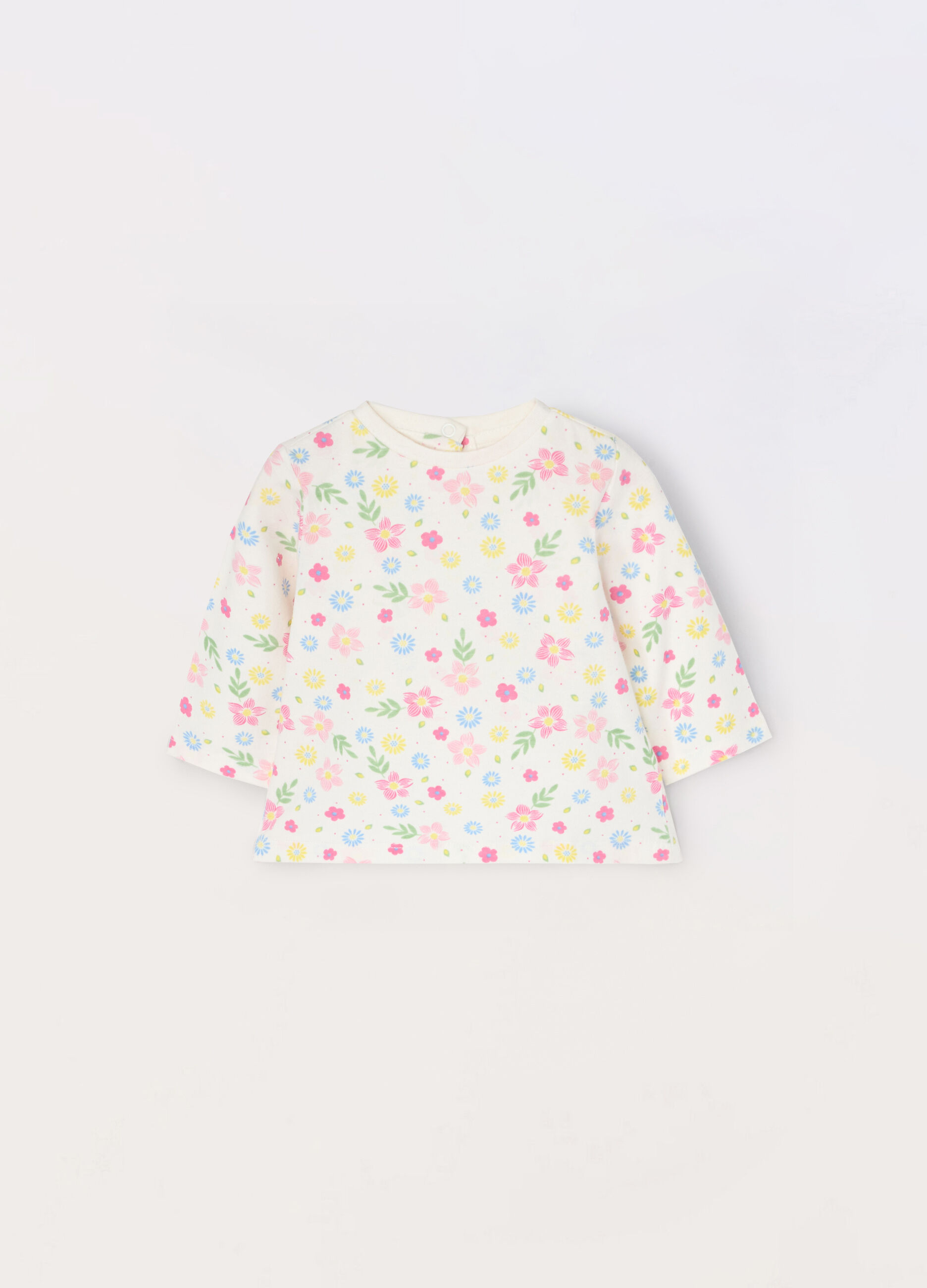 T-shirt in cotone stretch neonata_0