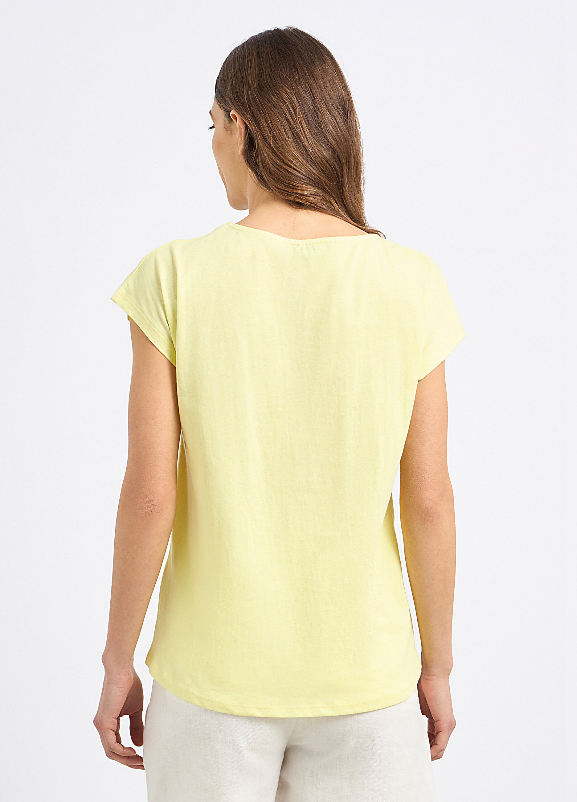 T-shirt in puro cotone con stampa donna_1