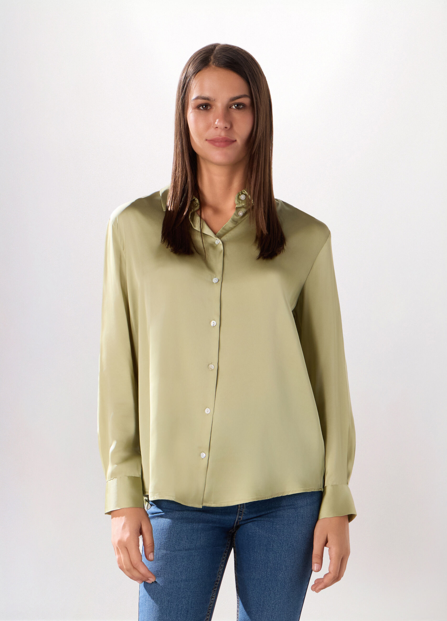 Camicia in raso donna_0