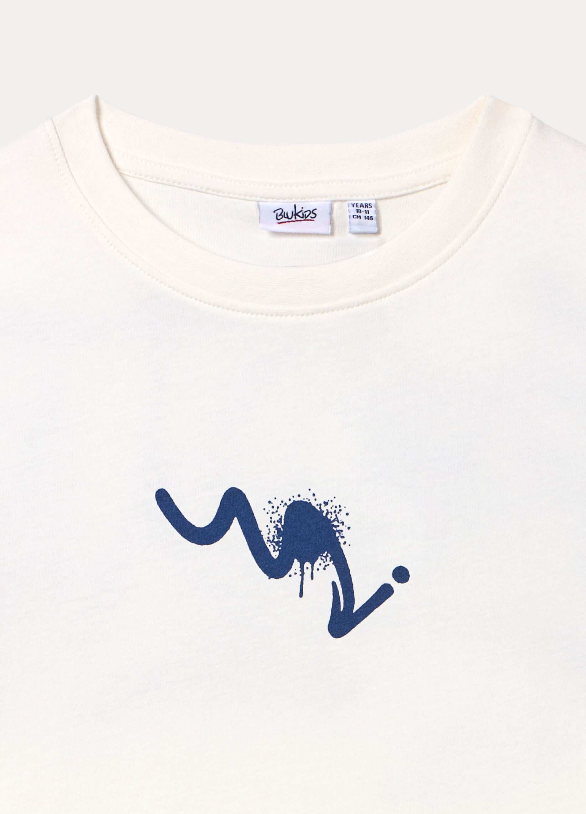 T-shirt girocollo in jersey di puro cotone ragazzo_2