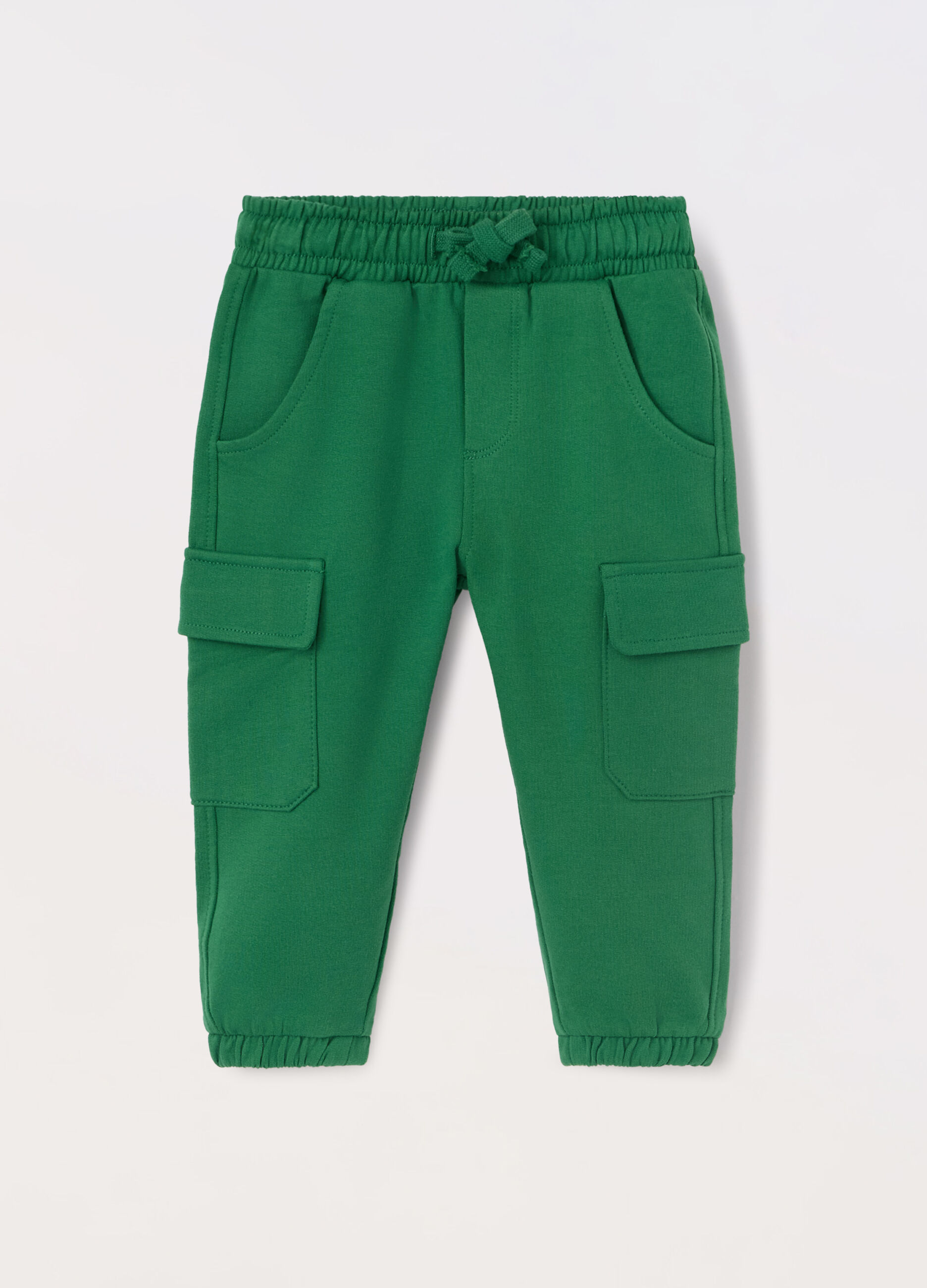 Jogger in french terry di puro cotone neonato_0