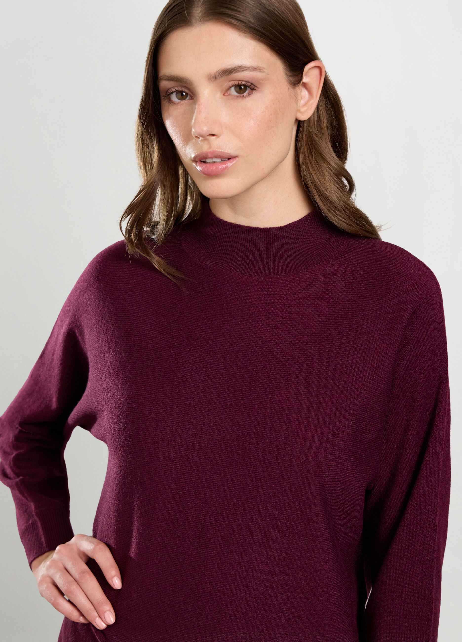 Maglia con lavorazione tricot donna_2