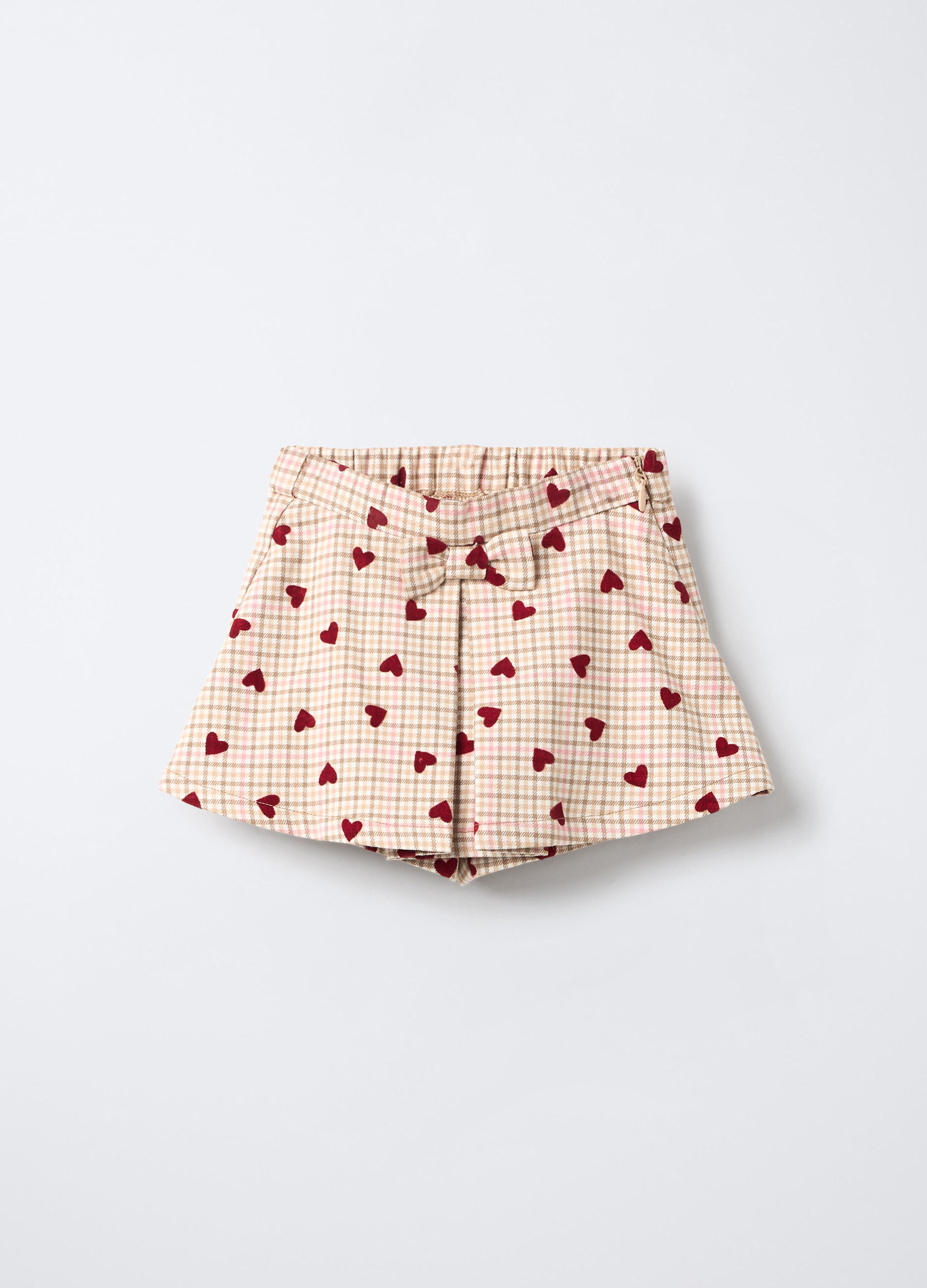 Gonna-pantalone in flanella misto viscosa bimba_0