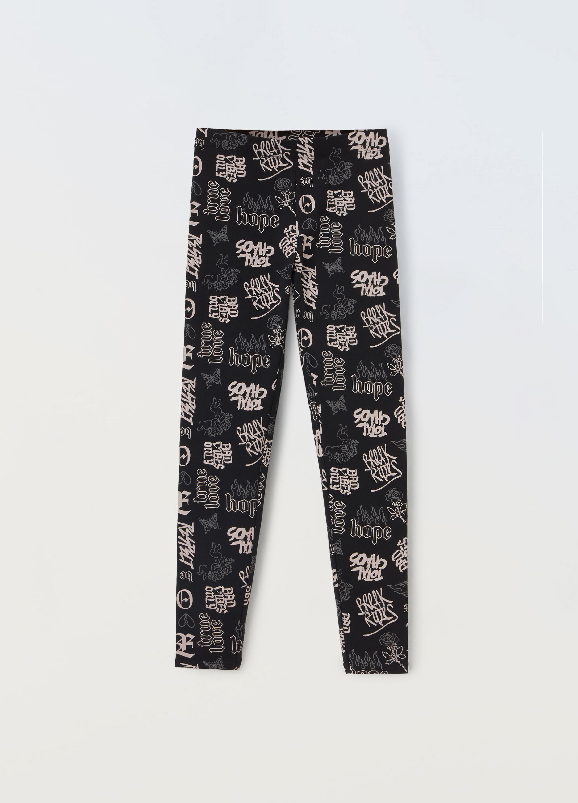 Leggings in cotone stretch ragazza_0