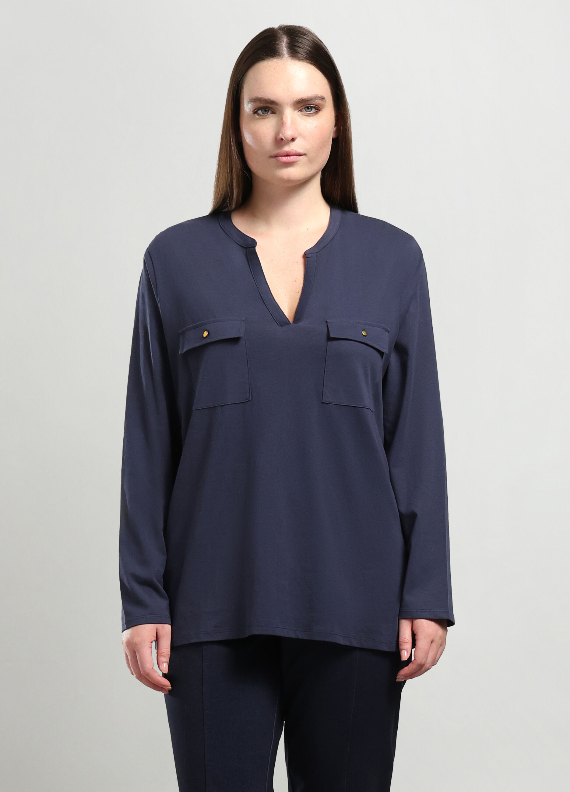 T-shirt in puro cotone donna curvy_0