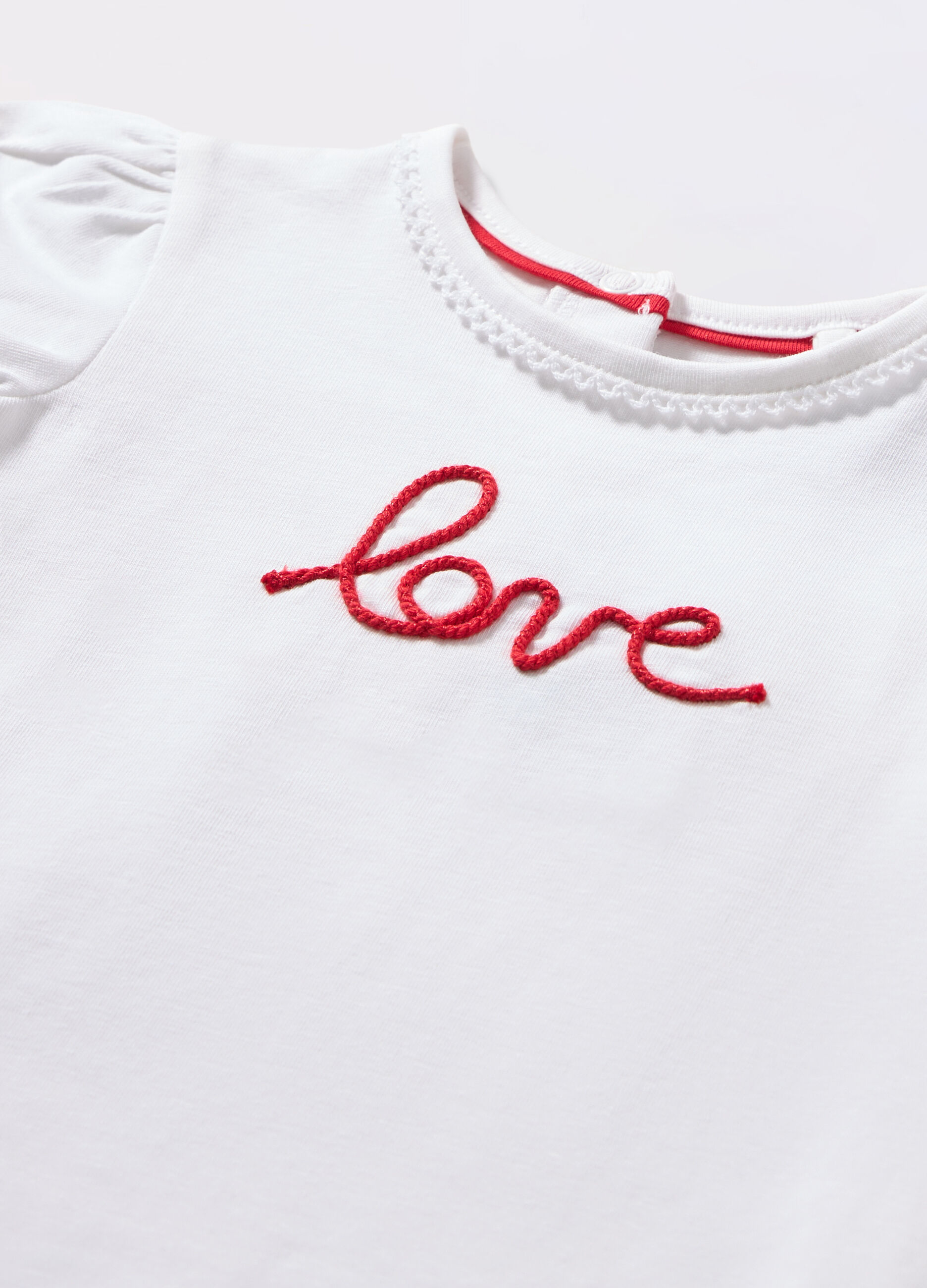 T-shirt in jersey di cotone stretch neonata_1
