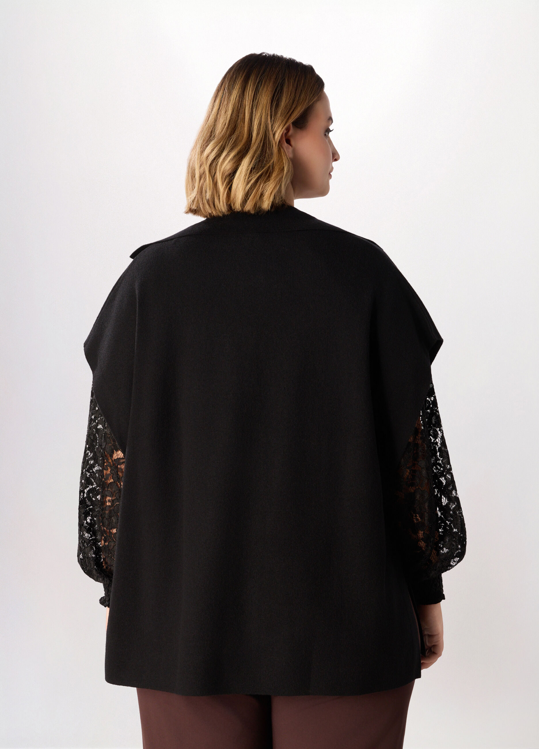 Cardigan tricot misto viscosa donna curvy_1