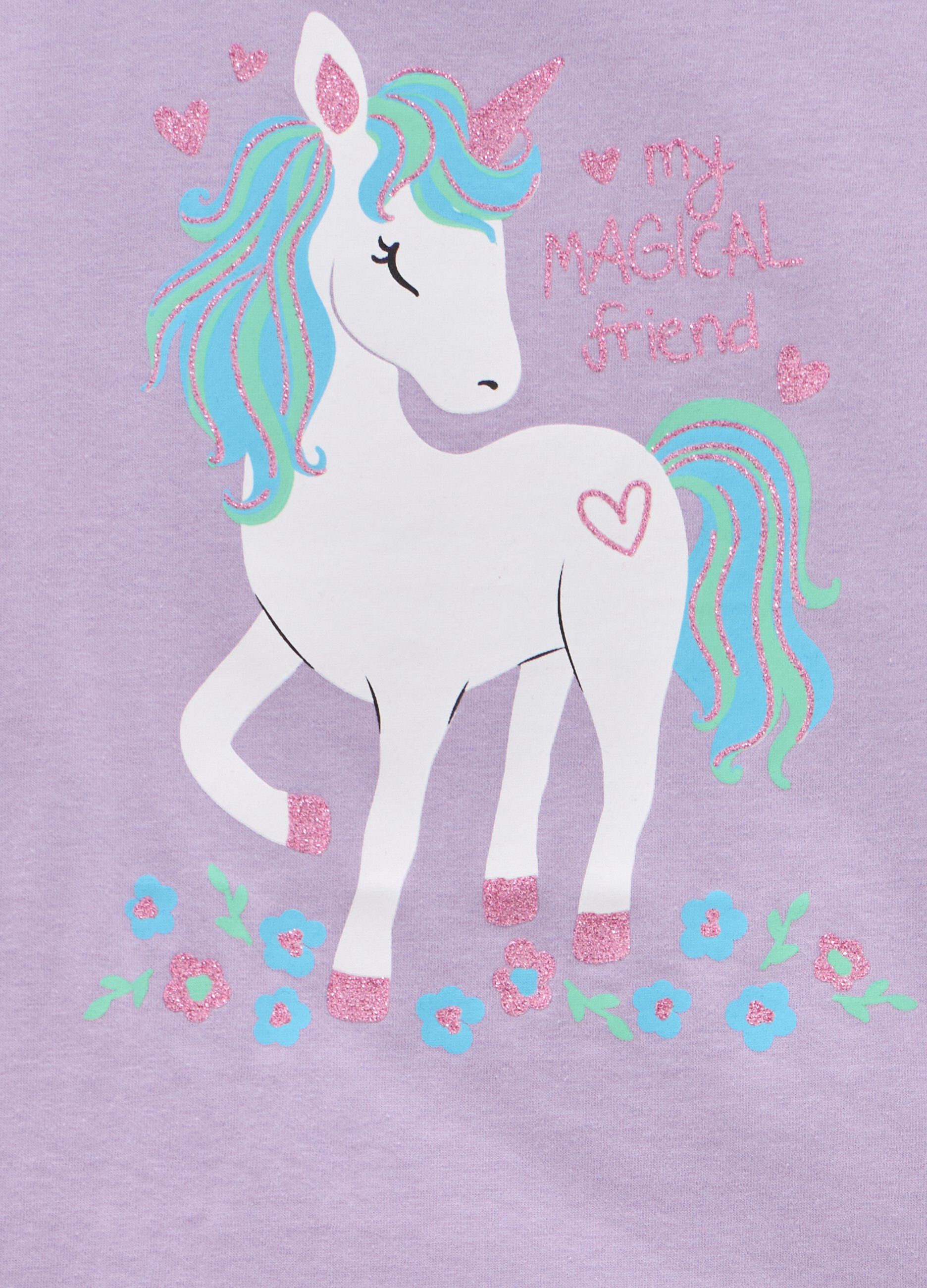 T-shirt in puro cotone con glitter bambina