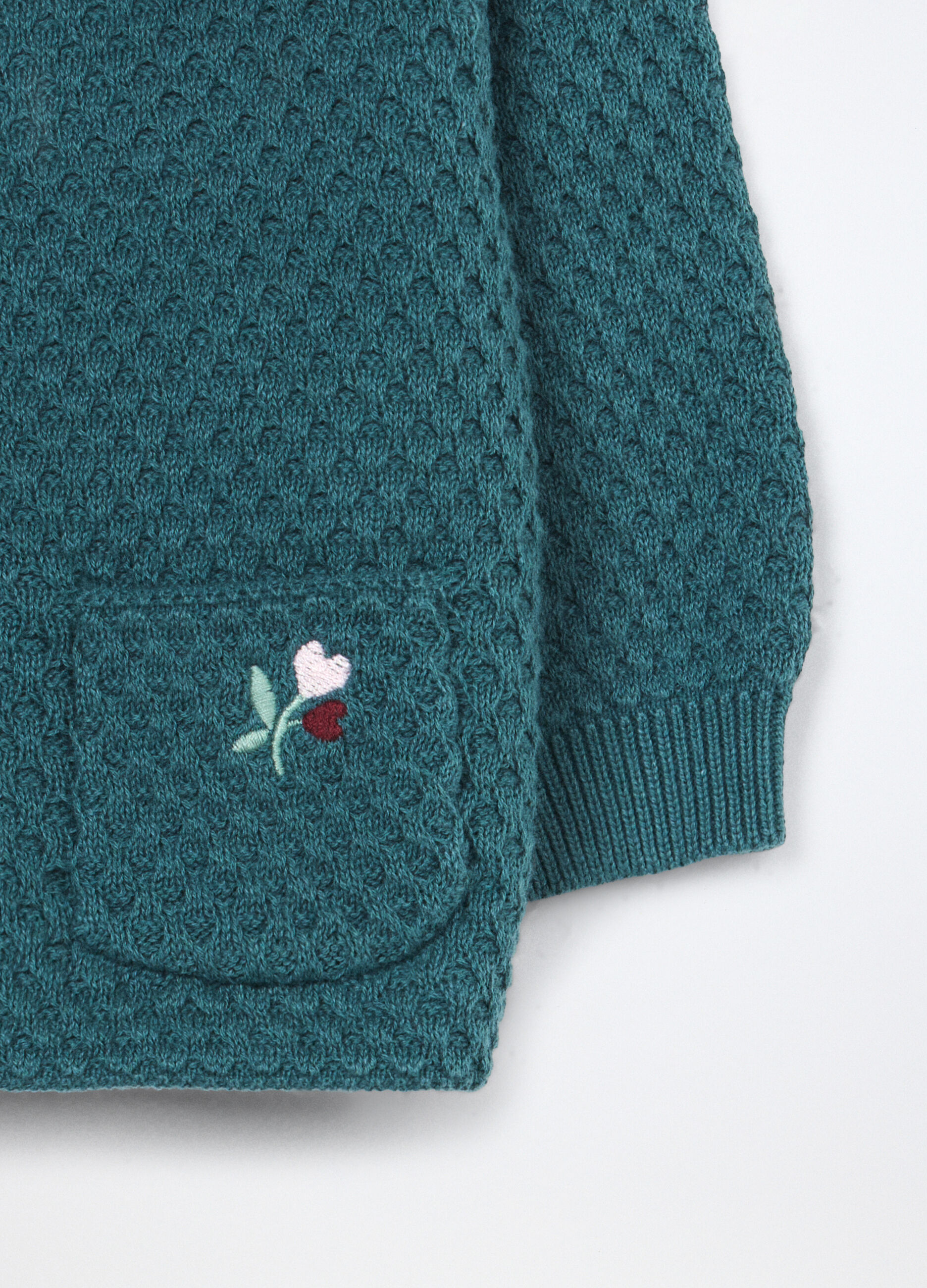 Cardigan tricot in puro cotone neonata_2