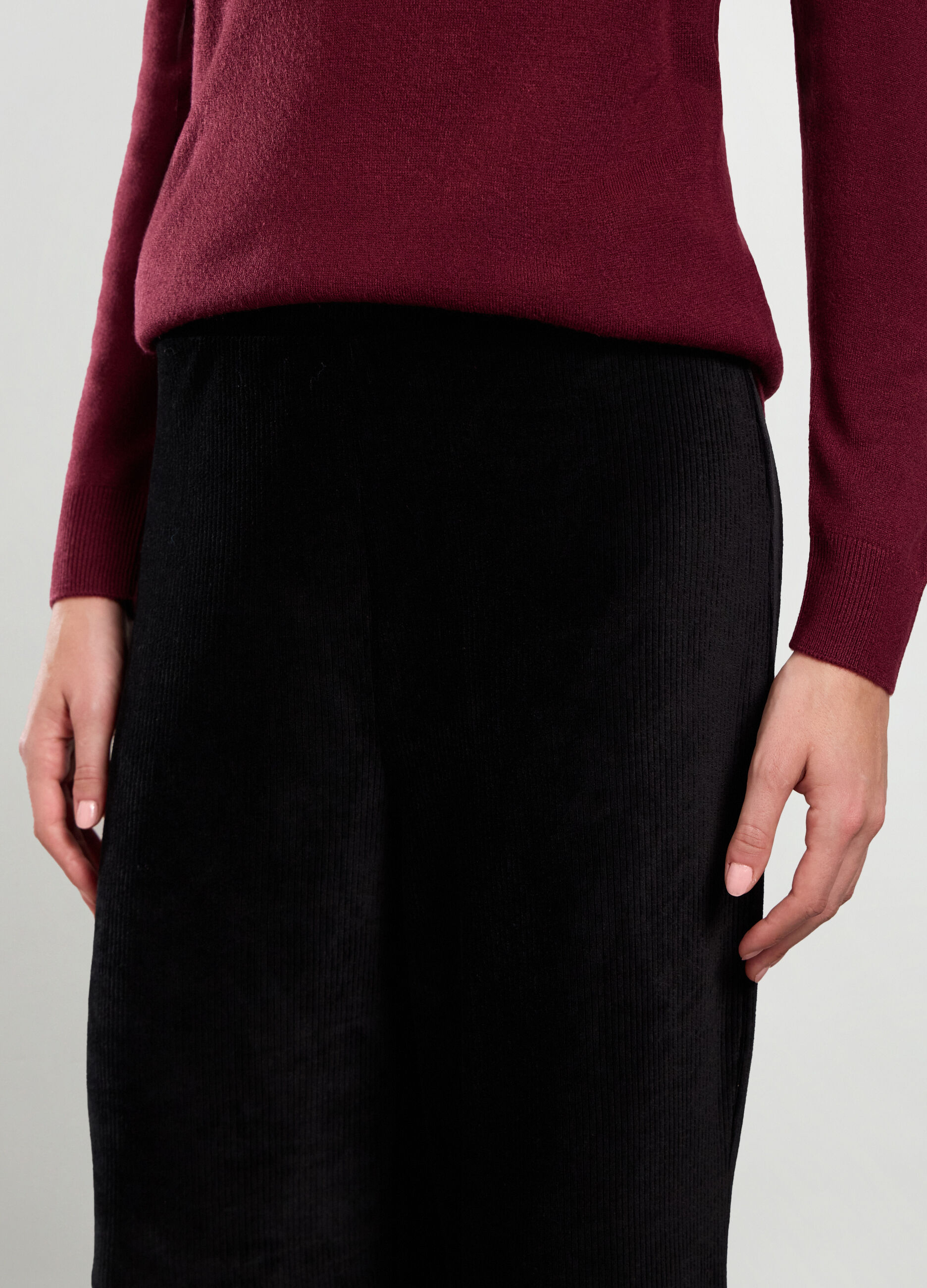 Pantaloni in costina di velluto donna_2