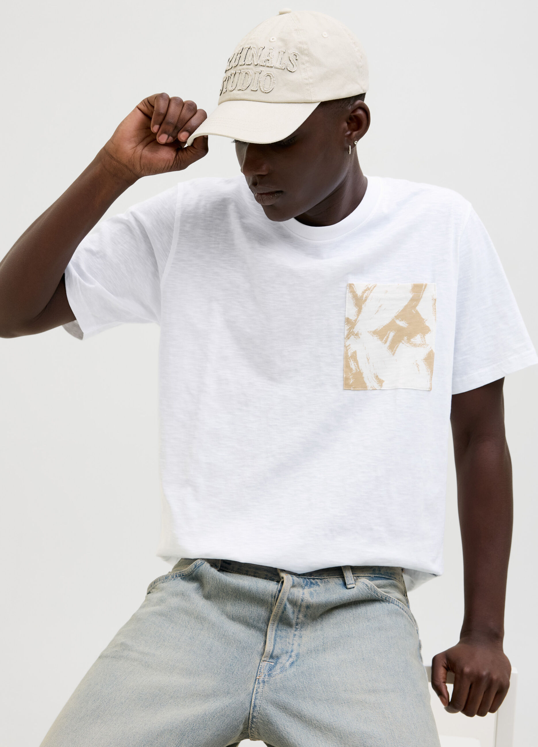 T-shirt con taschino uomo