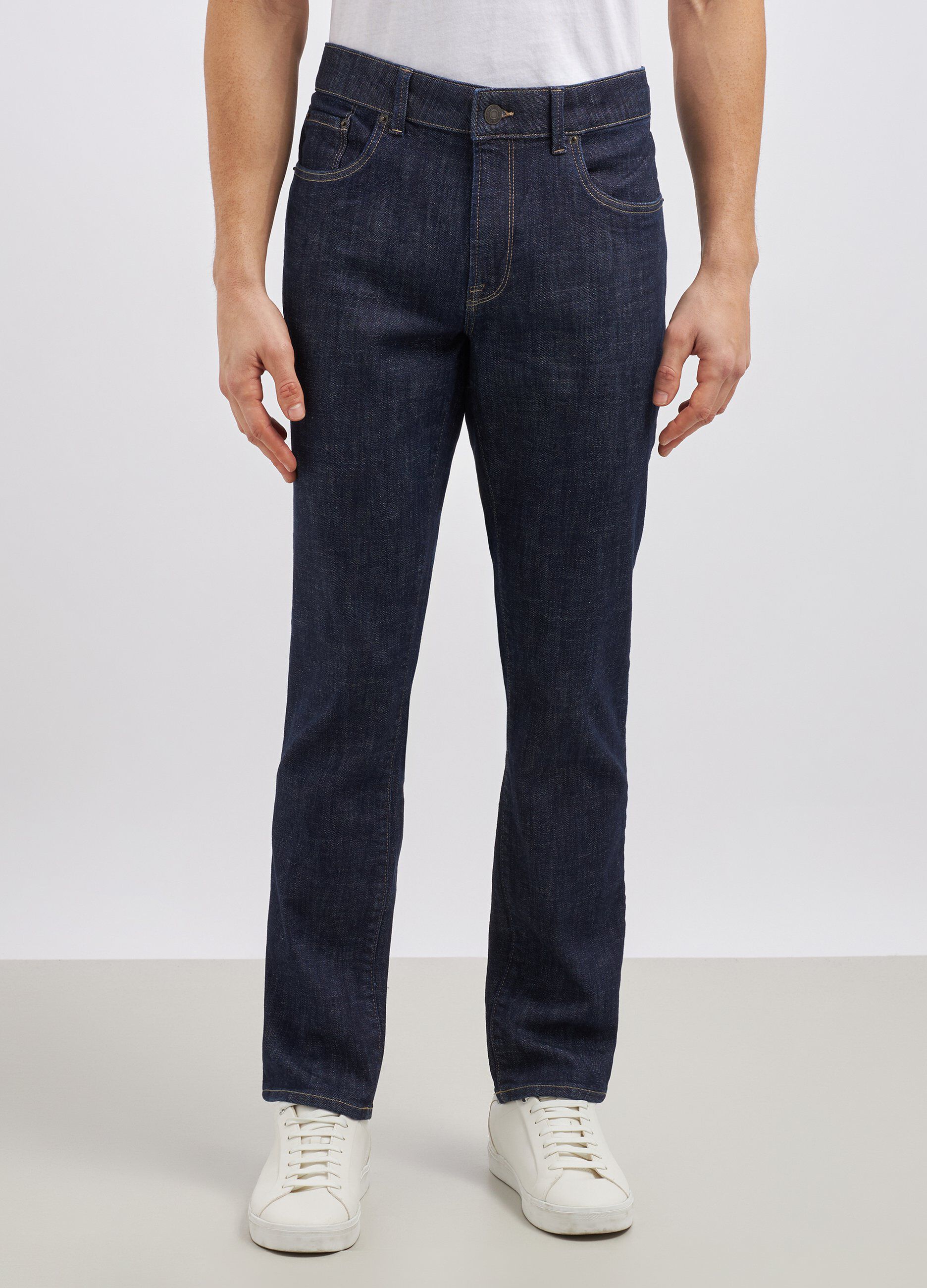 Pantaloni regular fit in denim uomo_1