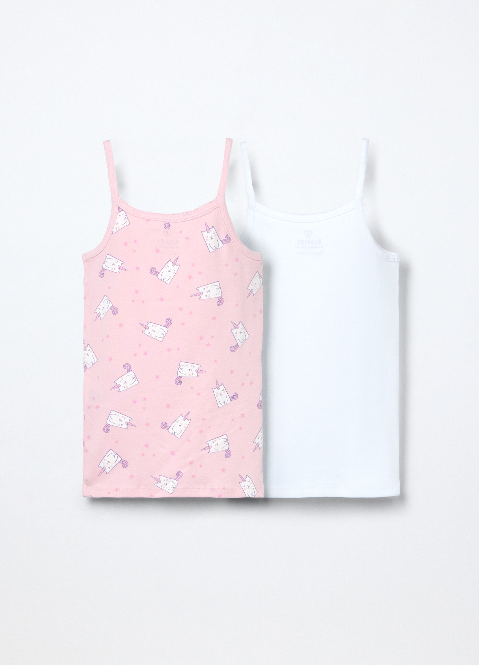 Pack 2 canotte in puro cotone bambina_1