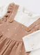 Set salopette + t-shirt in cotone stretch neonata_1