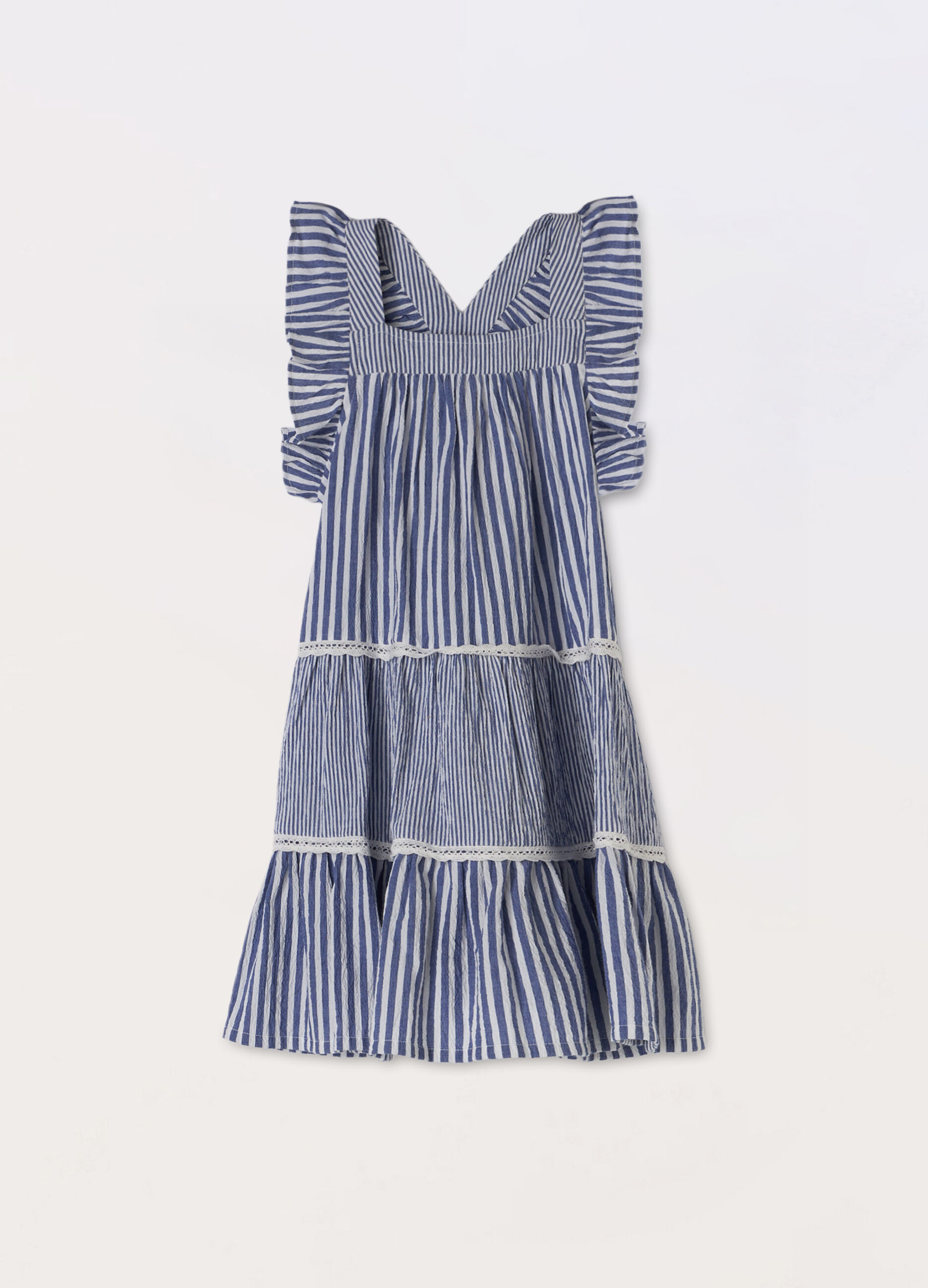 Vestito in cotone seersucker stretch bambina_0