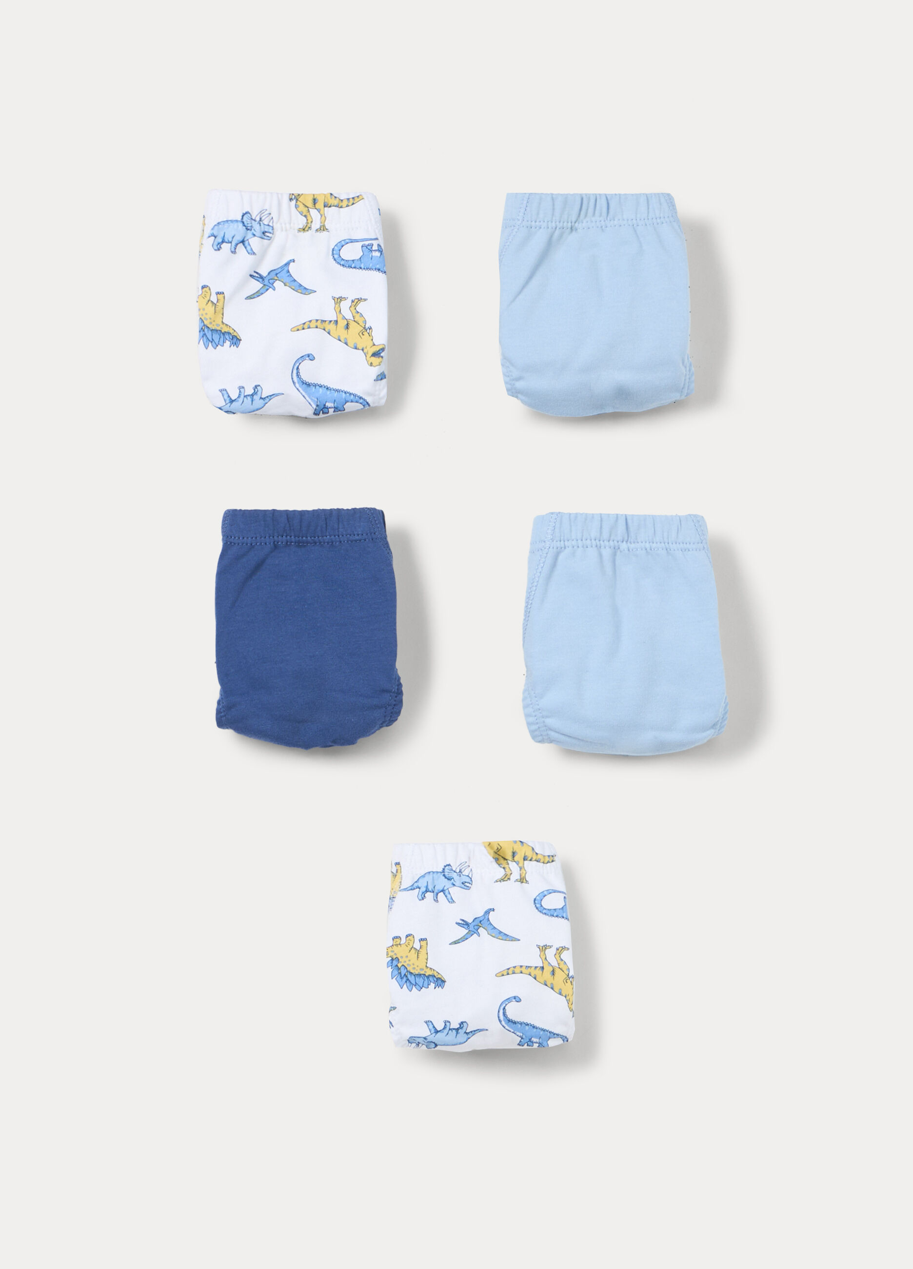 Pack 5 slip in jersey di puro cotone bambino_0