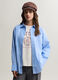 Camicia Fit Over con colletto alla francese in popeline di puro cotone donna_0