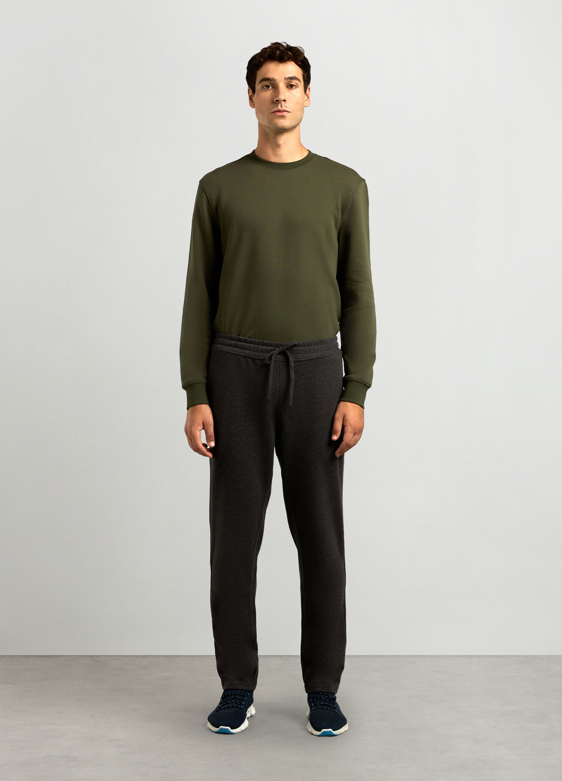 Joggers in felpa misto cotone uomo_0