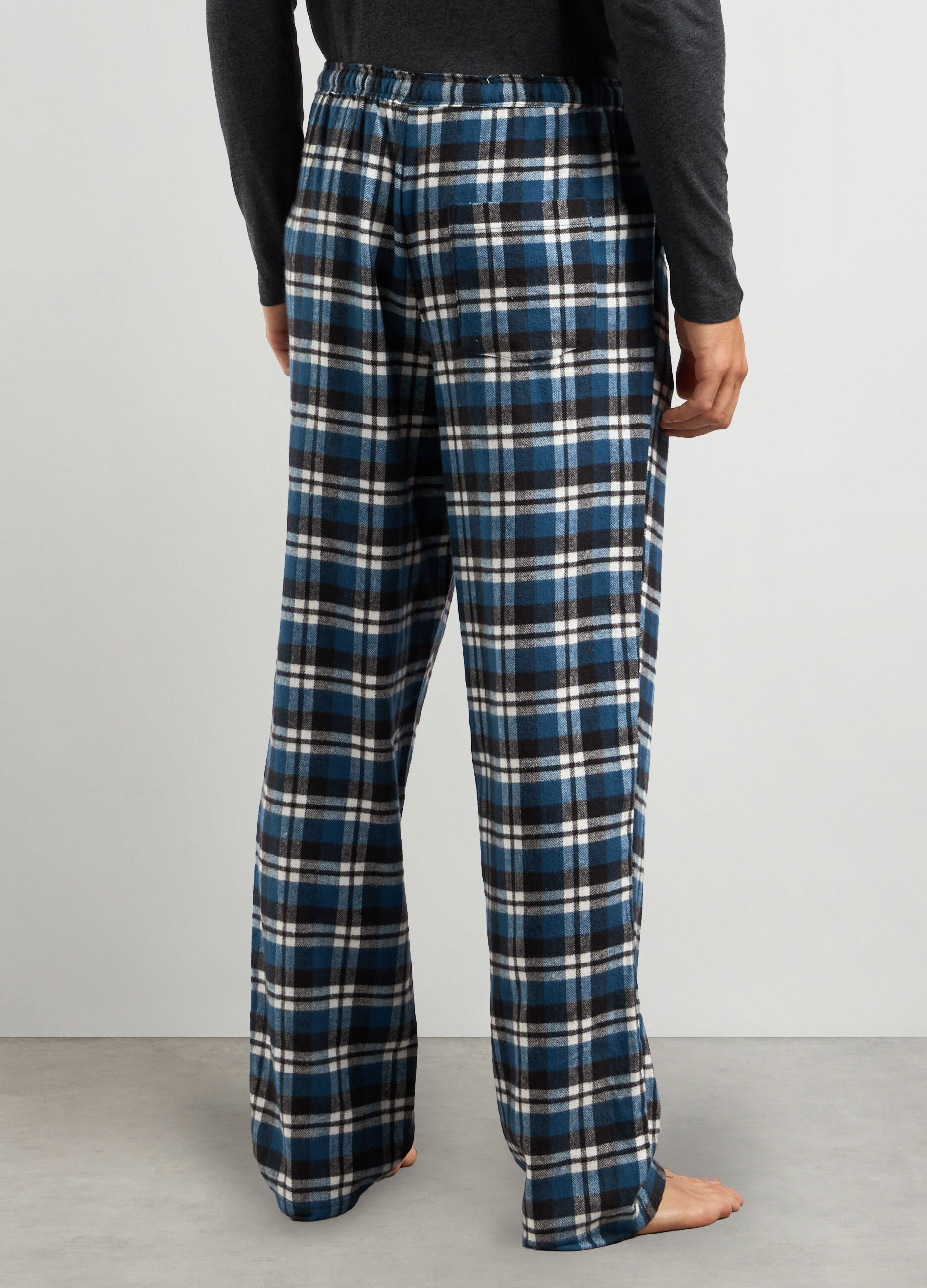 Pantaloni pigiama lunghi in flanella uomo_1