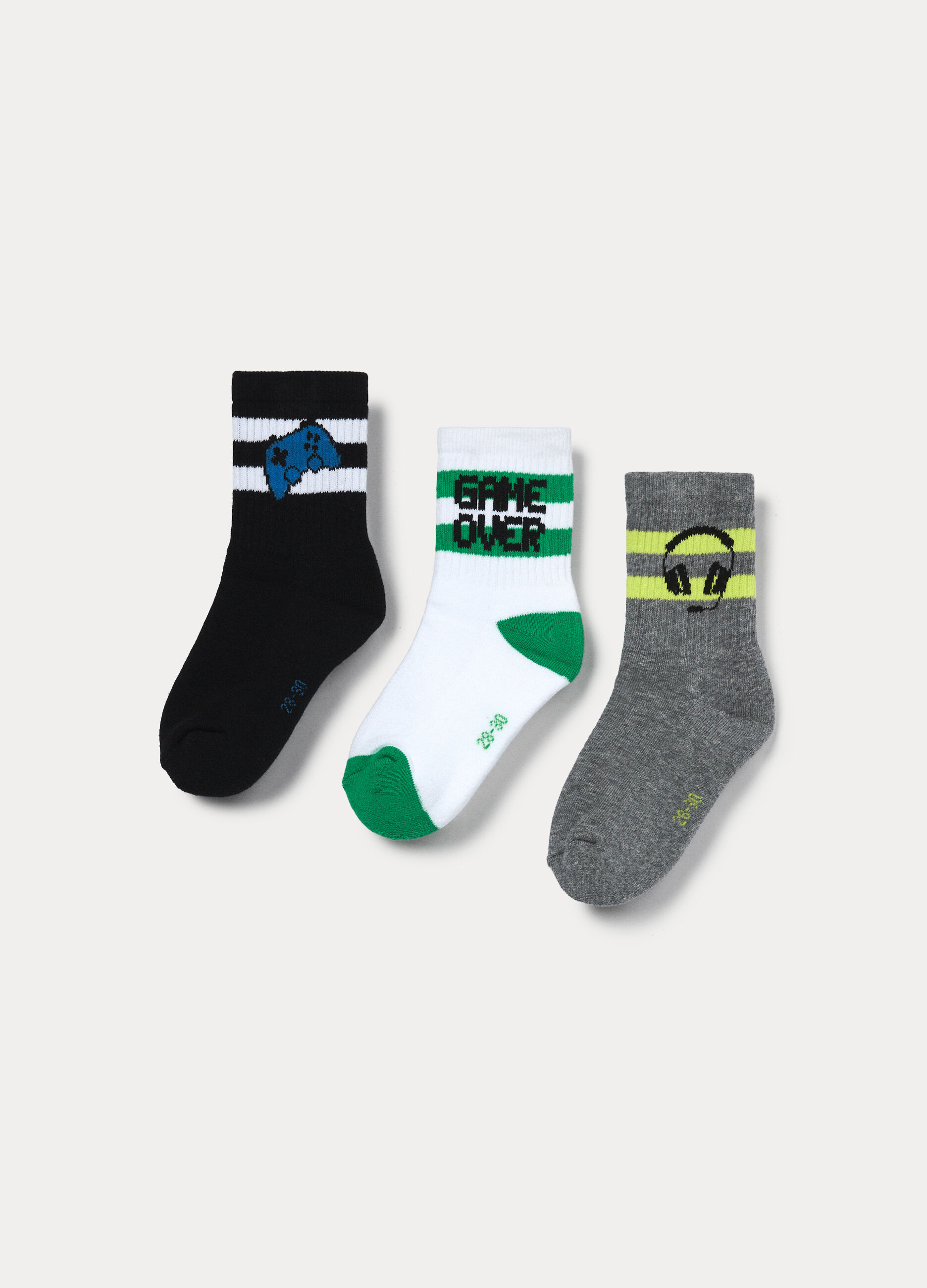 Pack 3 calze corte in spugna misto cotone _1