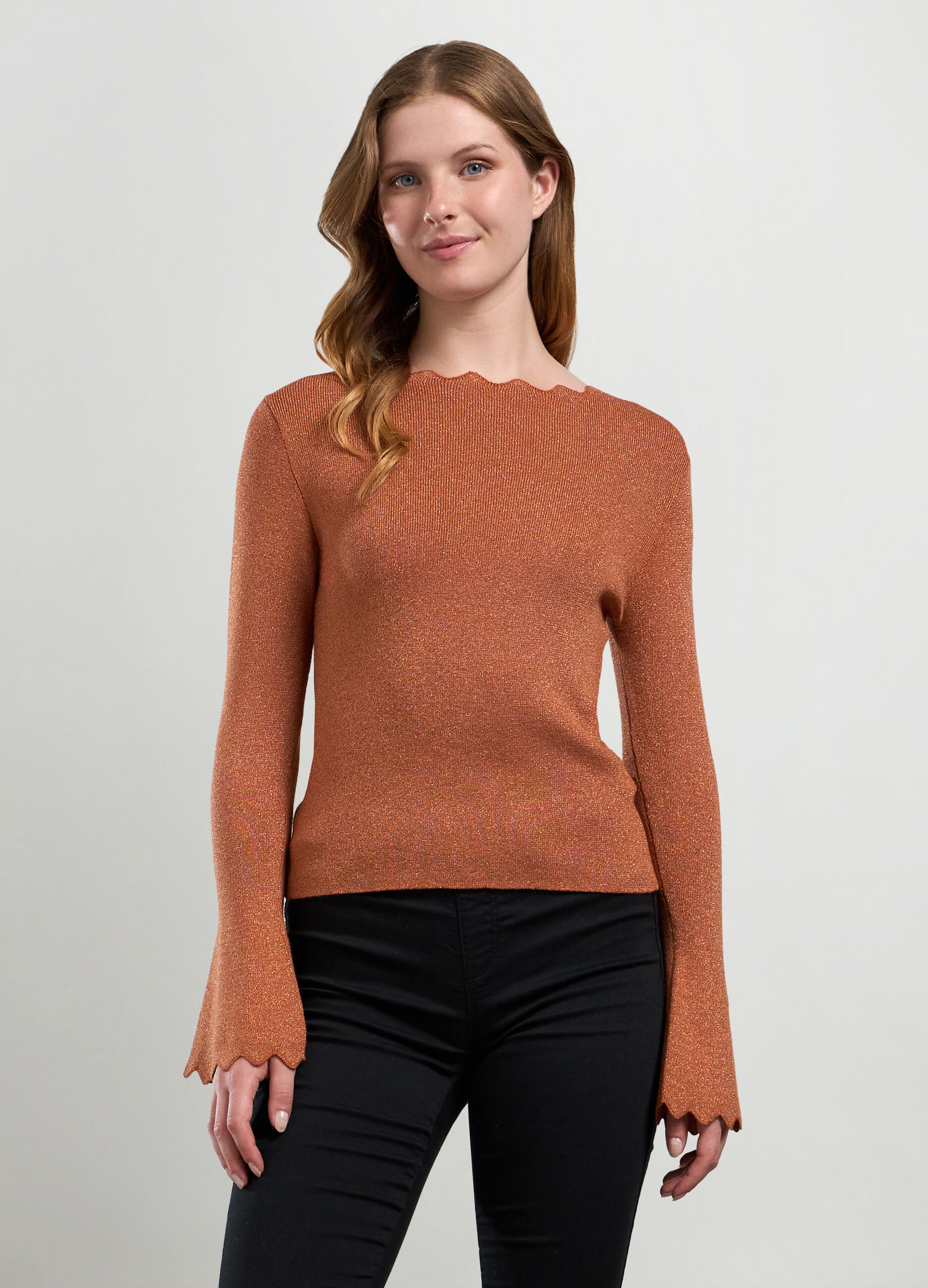 Tricot misto viscosa con filo lurex donna_0