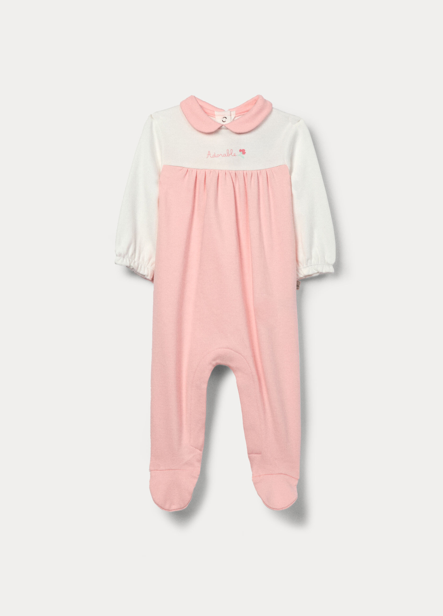 Tutina in interlock di puro cotone neonata_0