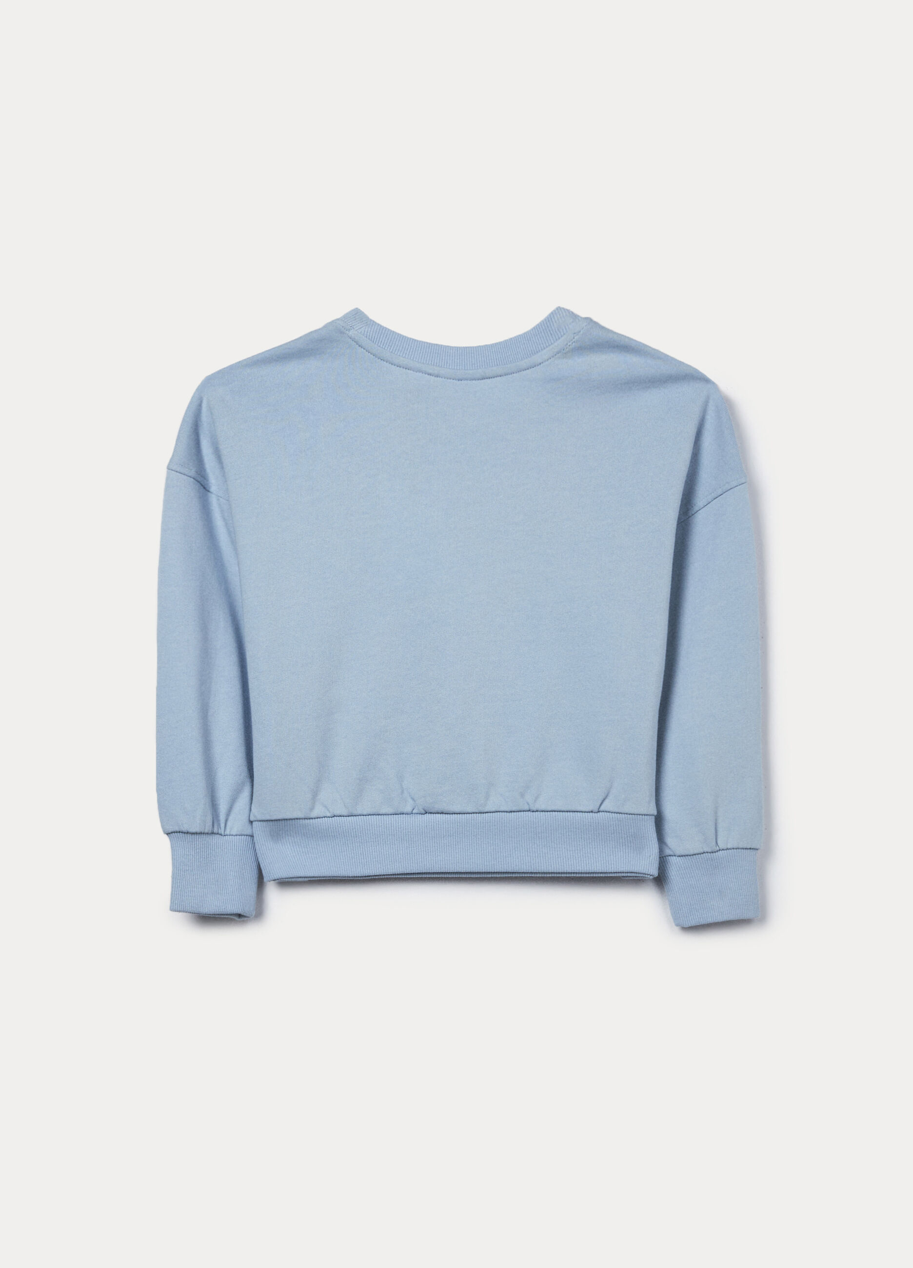 Felpa girocollo in french terry di puro cotone bambina_1