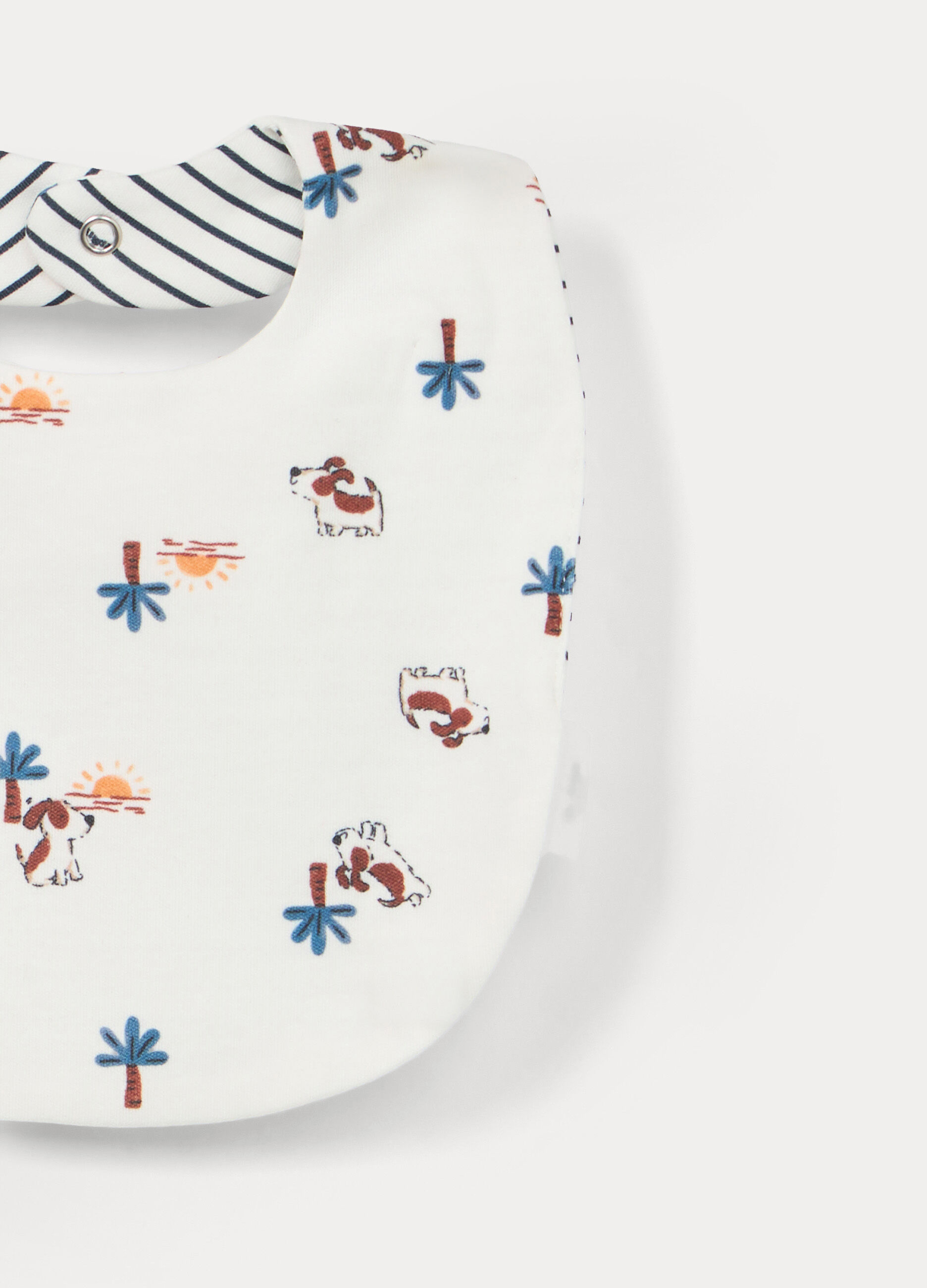 Pack 2 bavaglini in interlock di puro cotone neonato_2