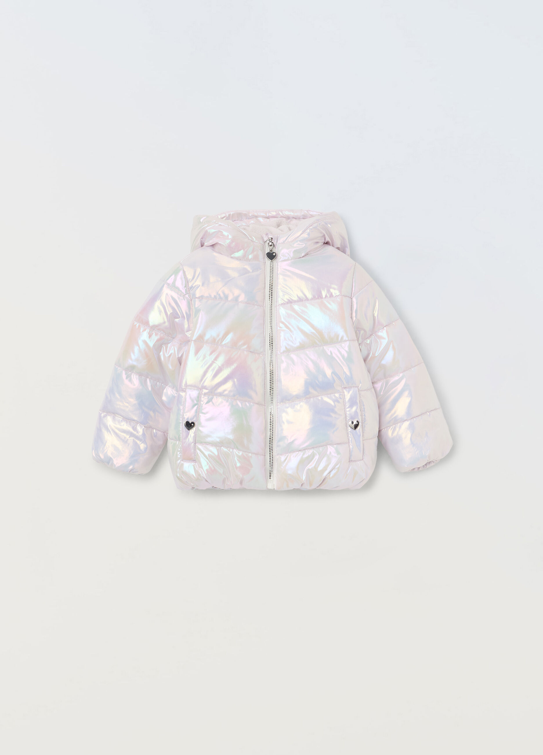 Giubbino imbottito con cappuccio neonata_0