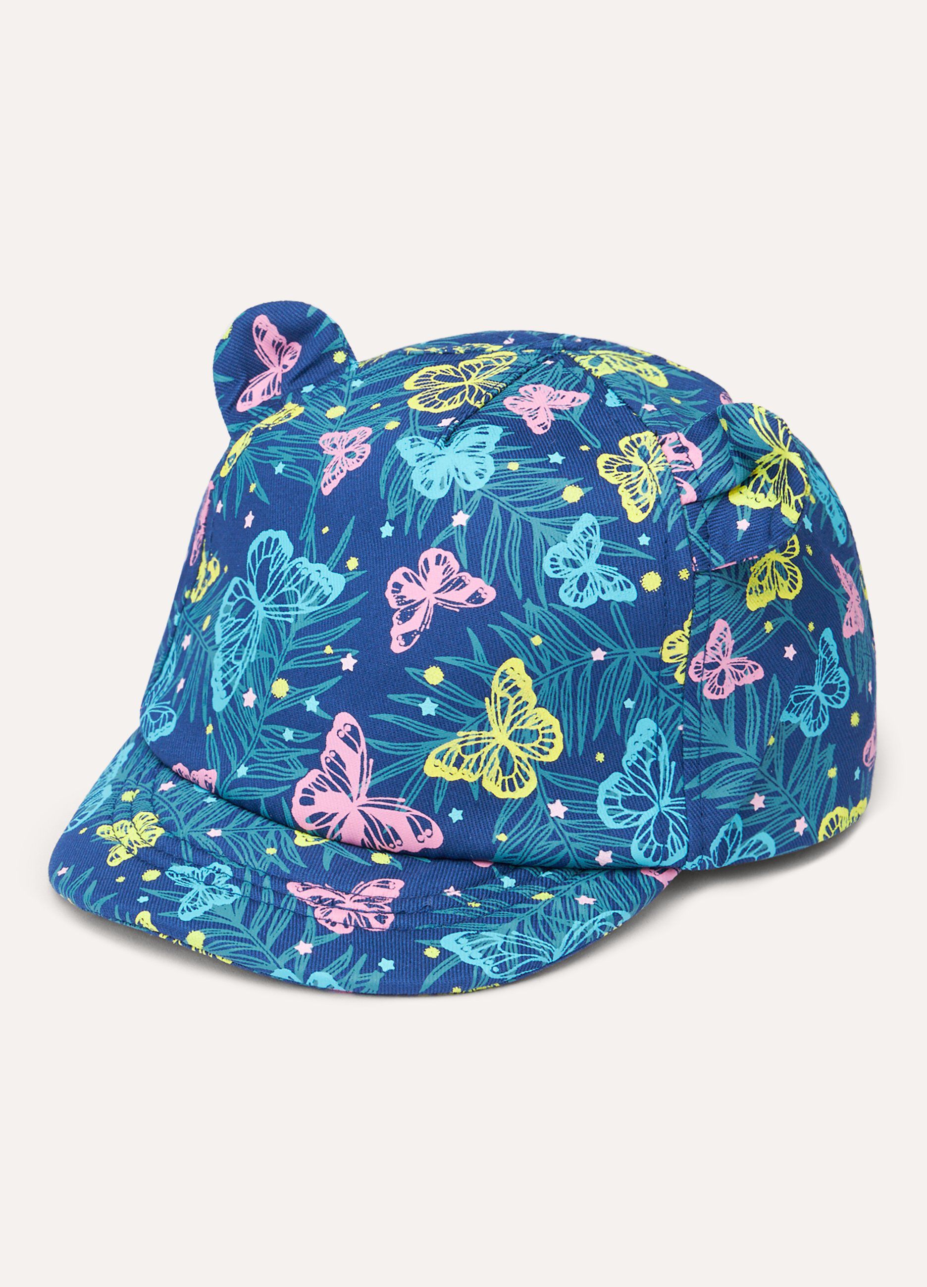 Cappello da baseball in puro cotone neonata_0
